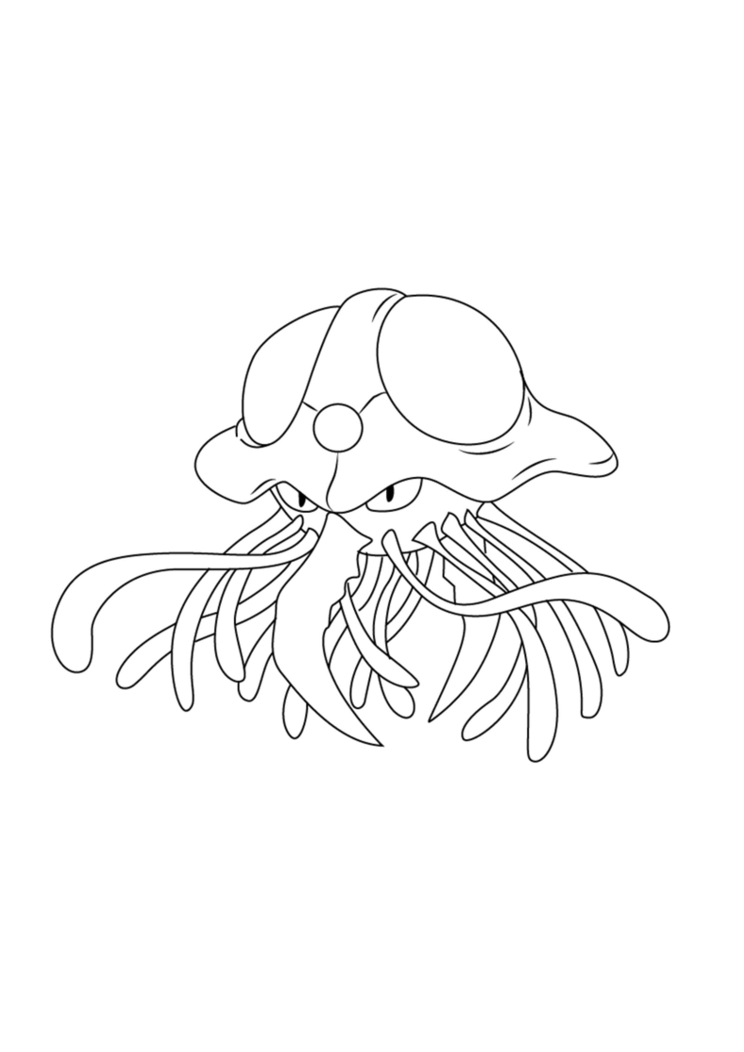 Tentacruel coloring page (A4) to print
