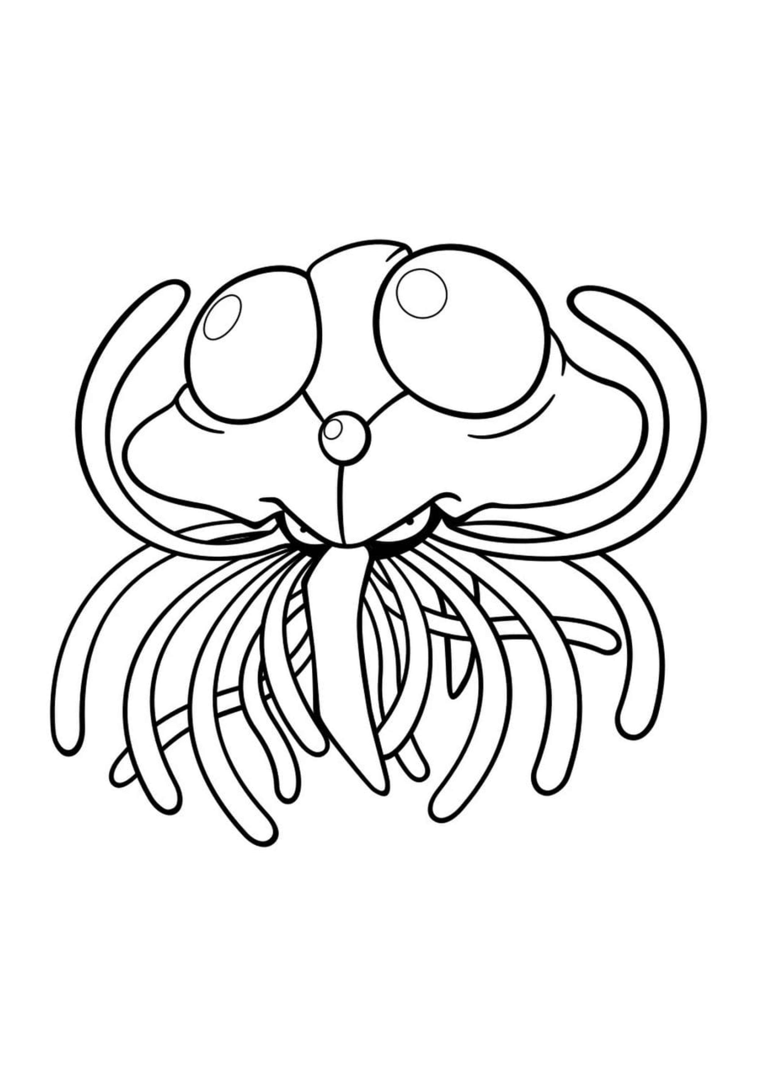 Tentacruel coloring page (A4) to print