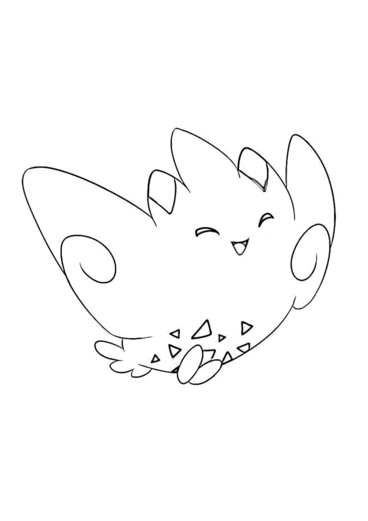 Togekiss coloring page (A4) to print