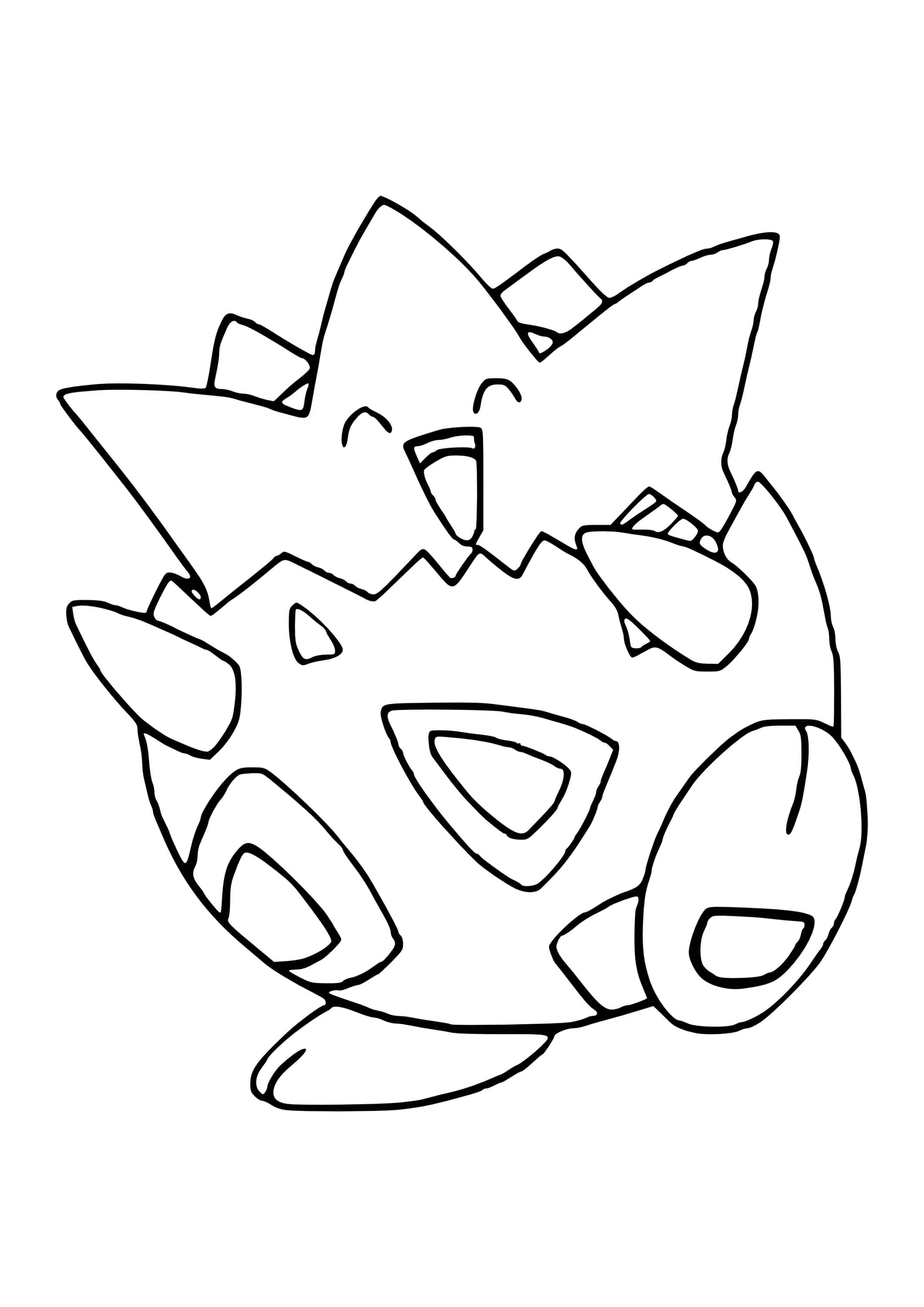 Togepi coloring page (A4) to print