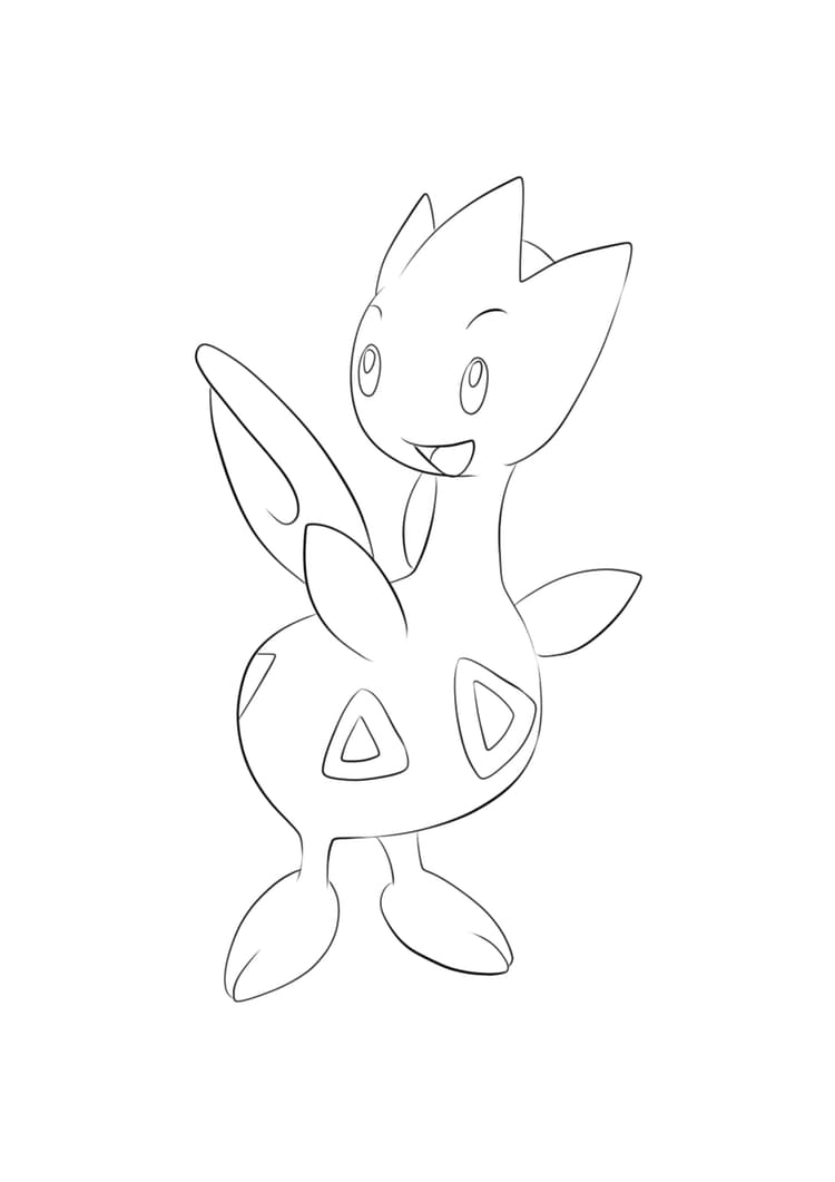 Togetic coloring page (A4) to print