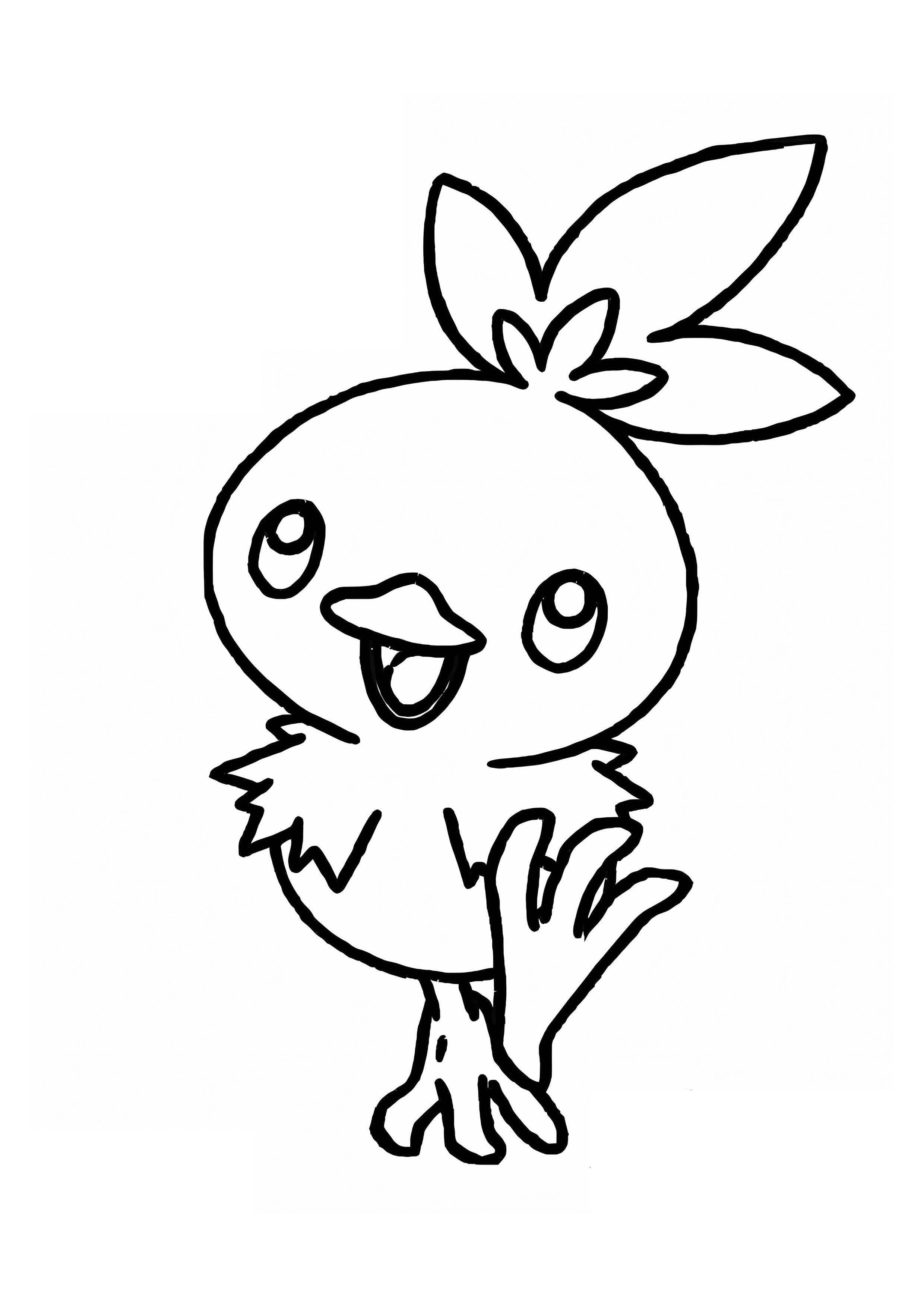 Torchic coloring page (A4) to print
