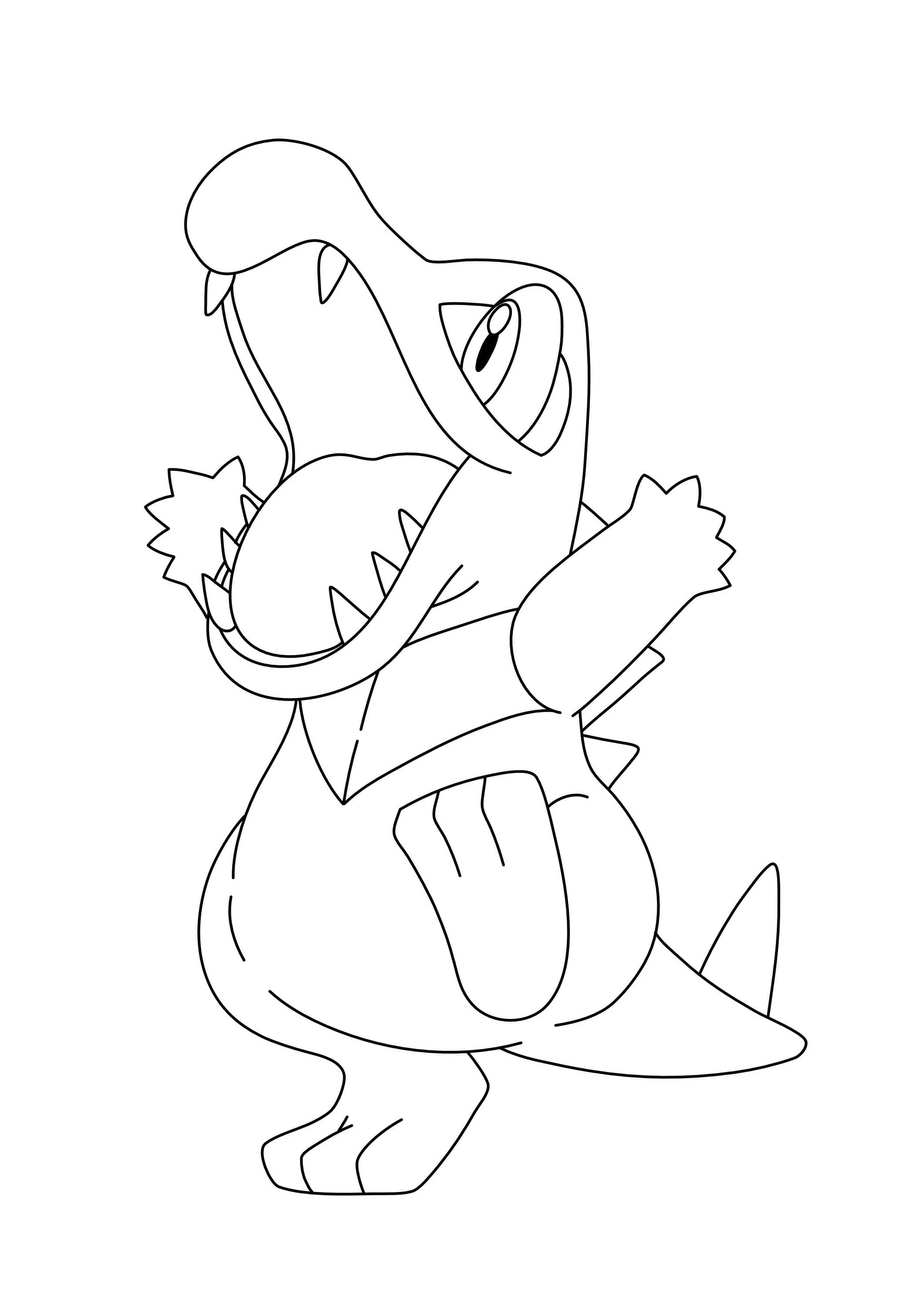 Totodile coloring page (A4) to print