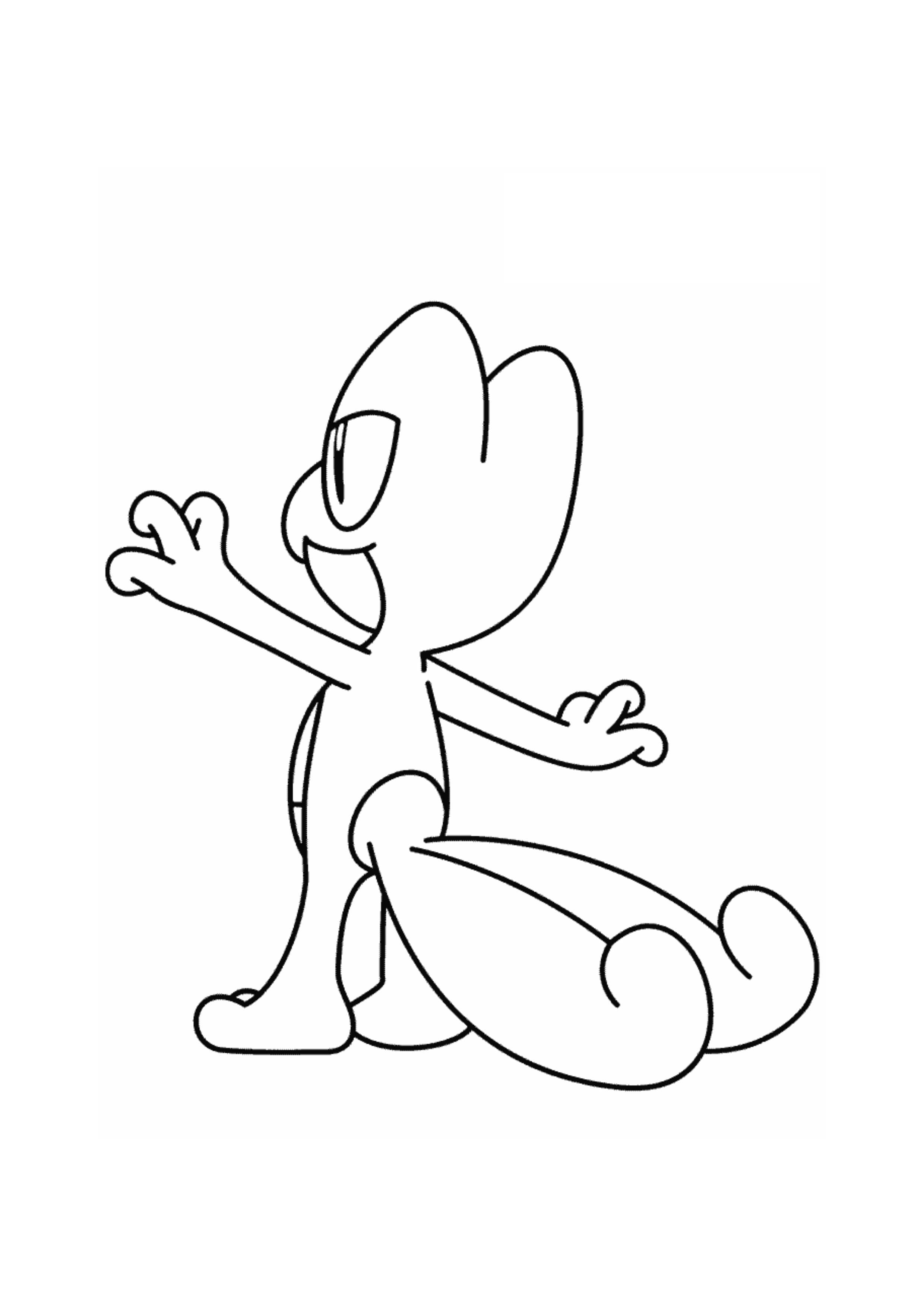 Treecko coloring page (A4) to print