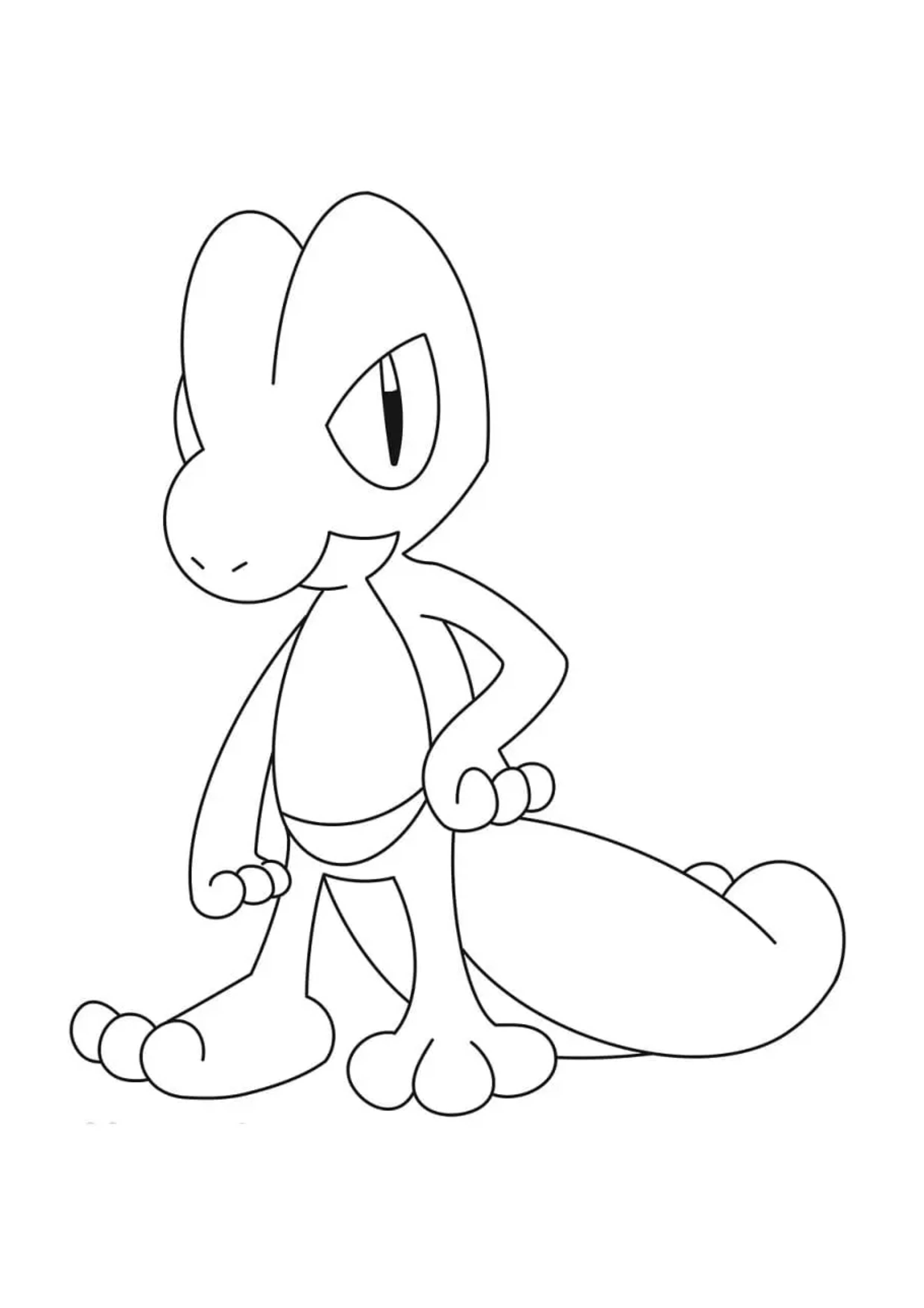 Treecko coloring page (A4) to print