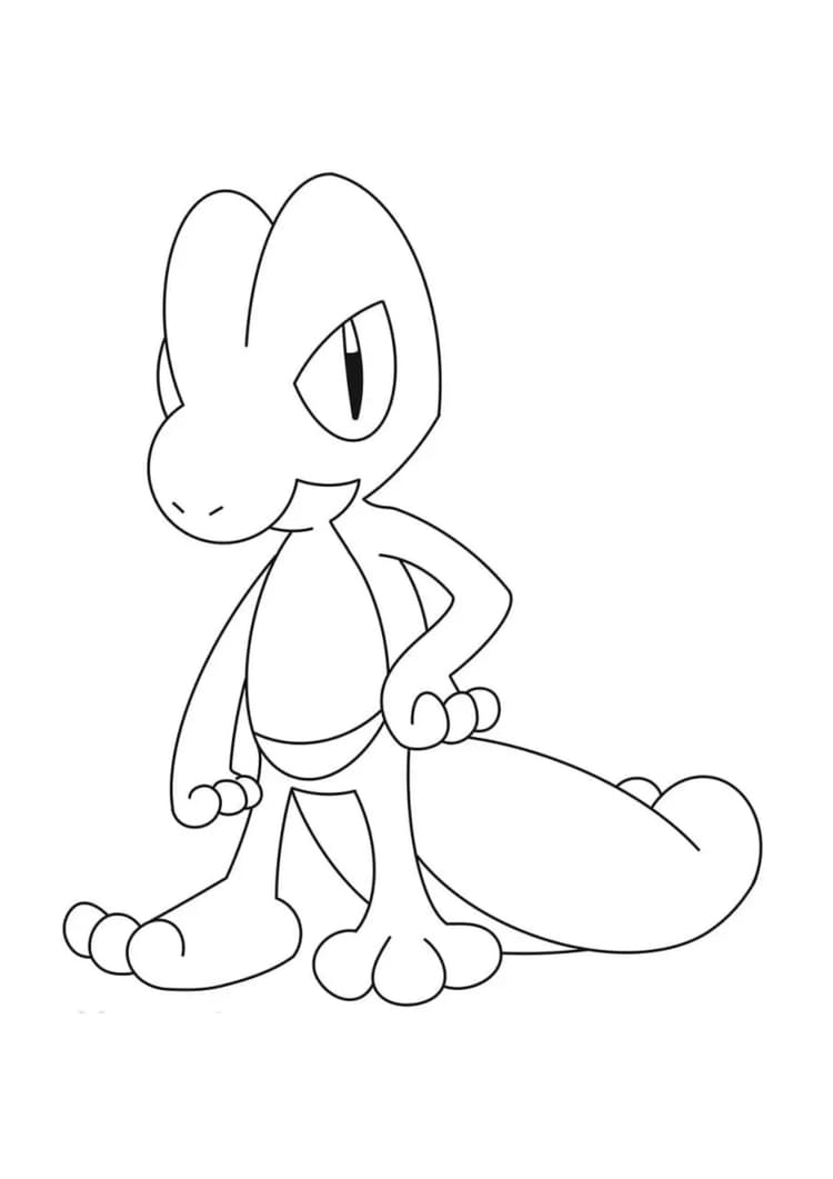Treecko coloring page (A4) to print
