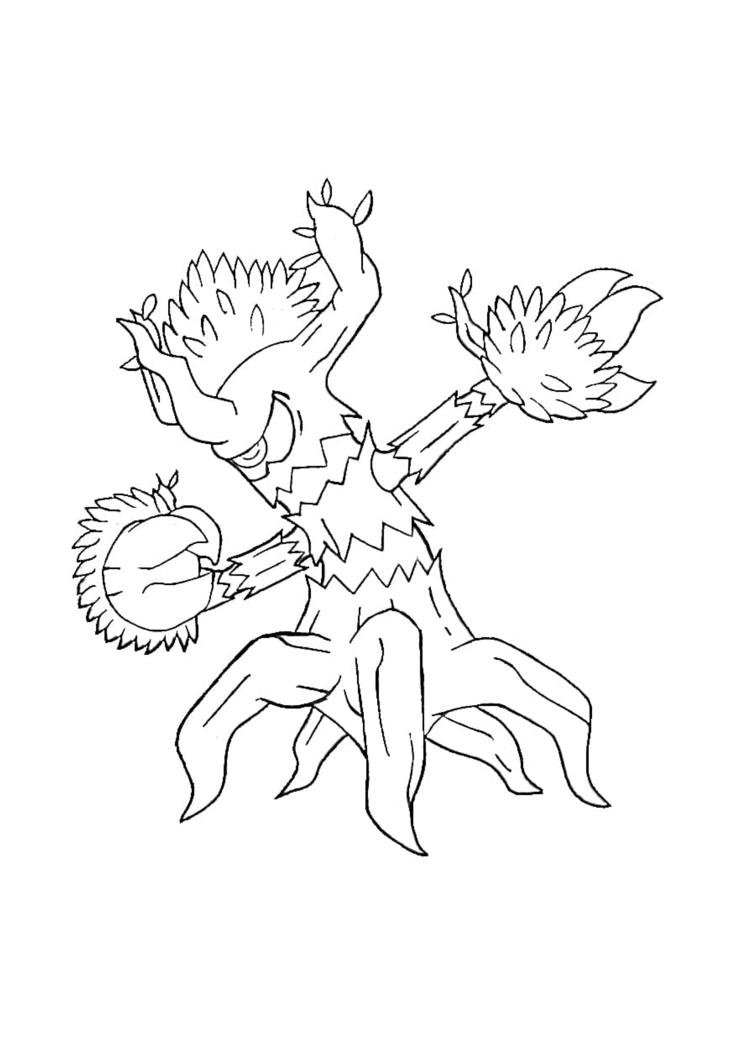 Trevenant coloring page (A4) to print