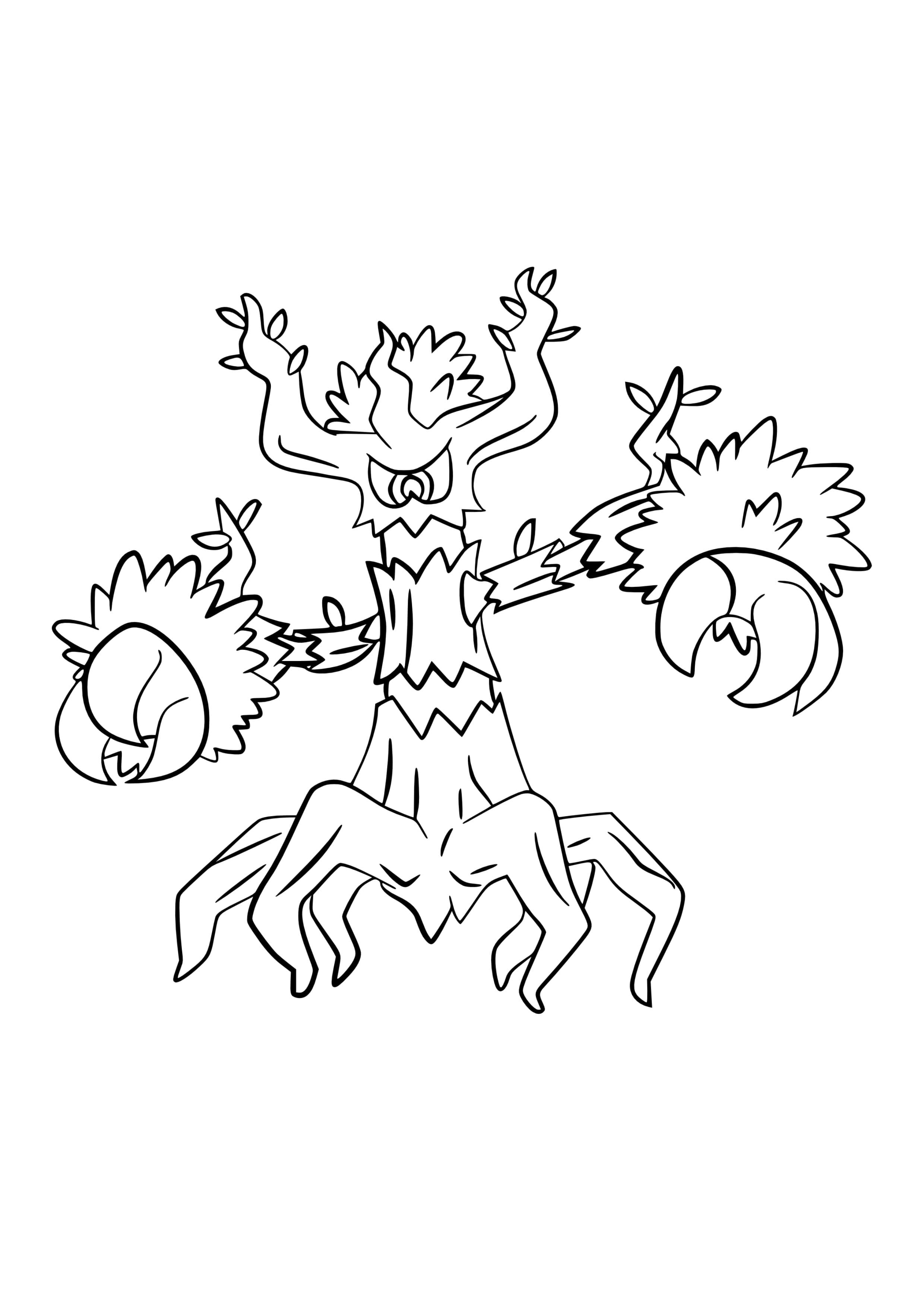 Trevenant coloring page (A4) to print