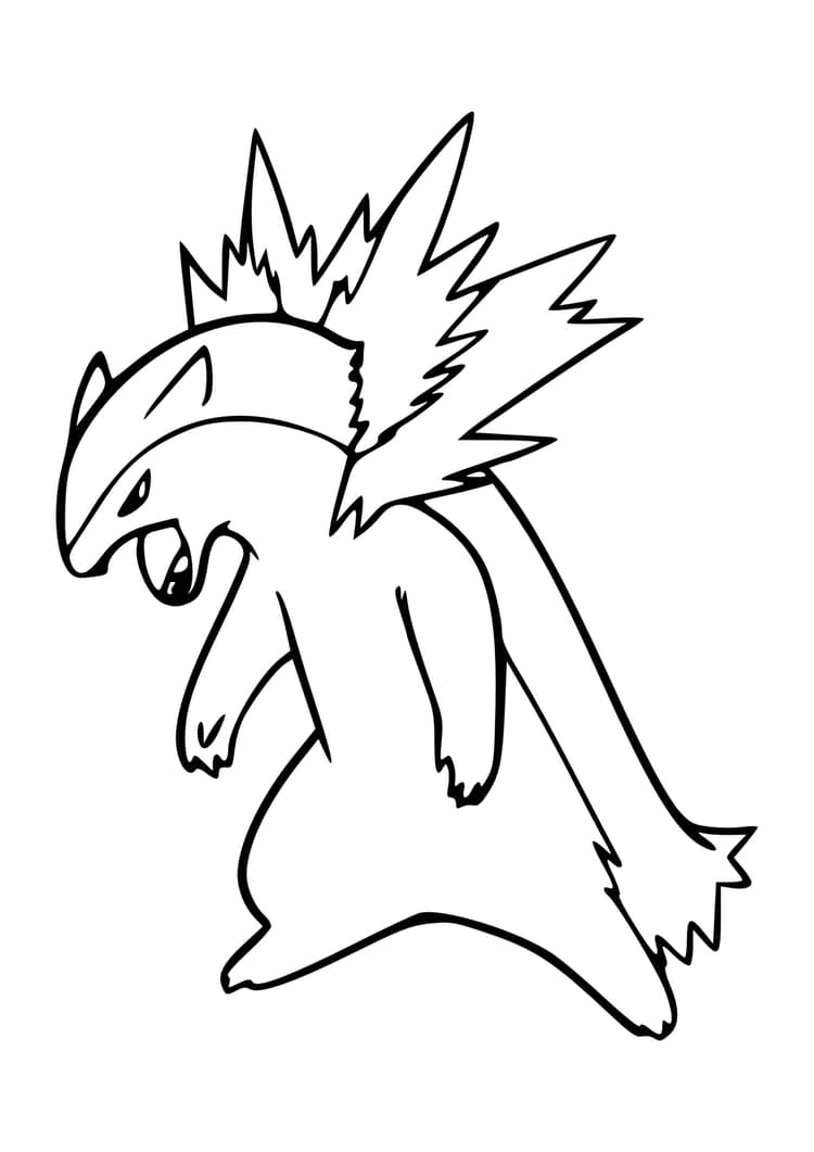 Typhlosion coloring page (A4) to print