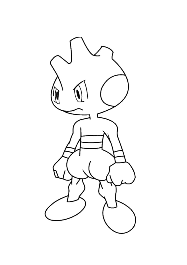 Tyrogue coloring page (A4) to print