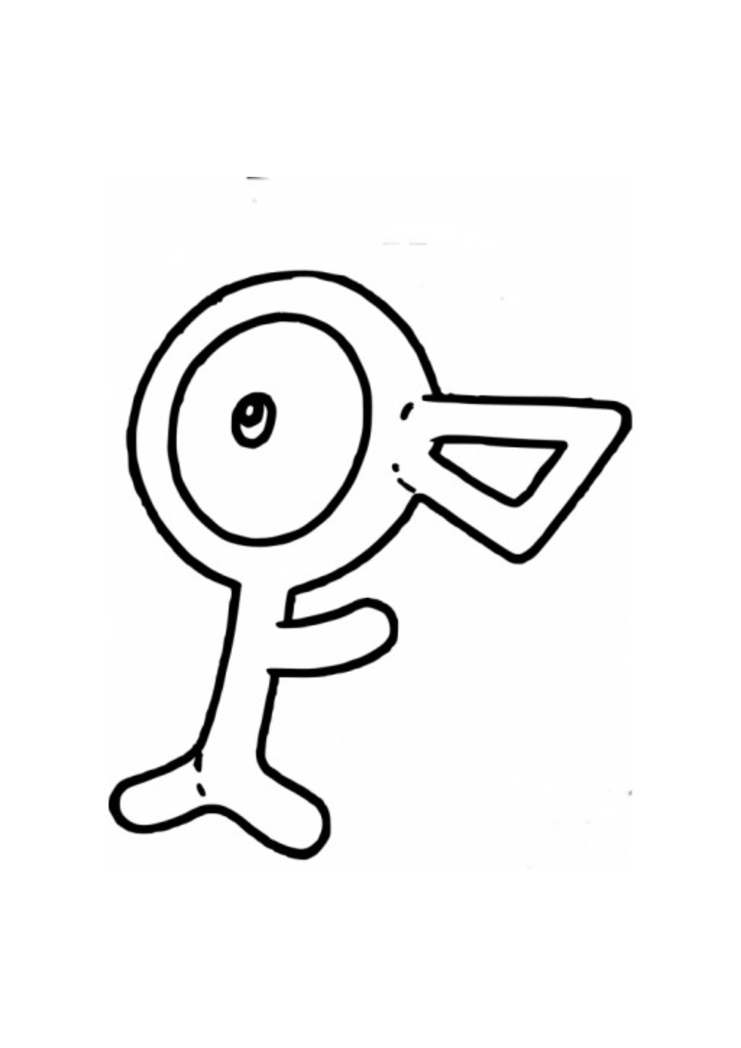 Unown coloring page (A4) to print