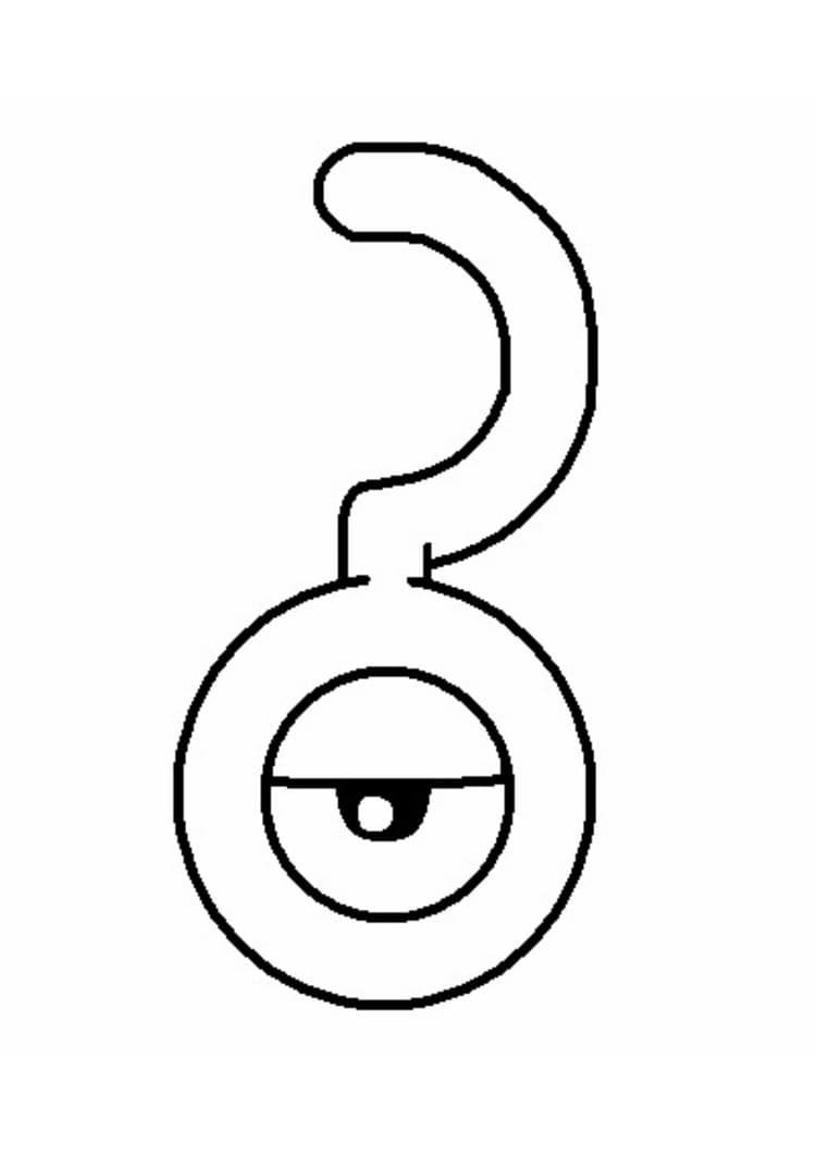 Unown coloring page (A4) to print