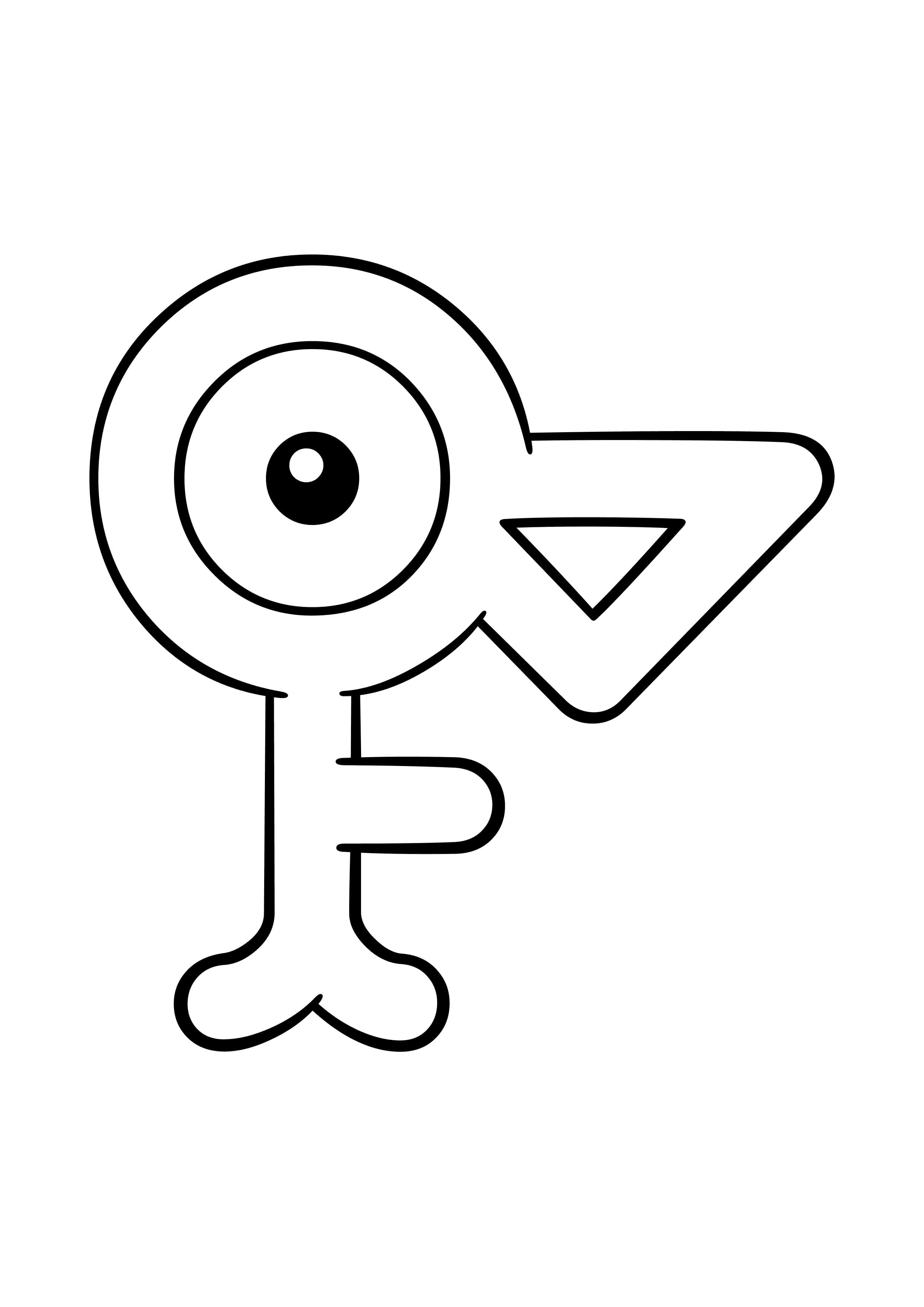 Unown coloring page (A4) to print