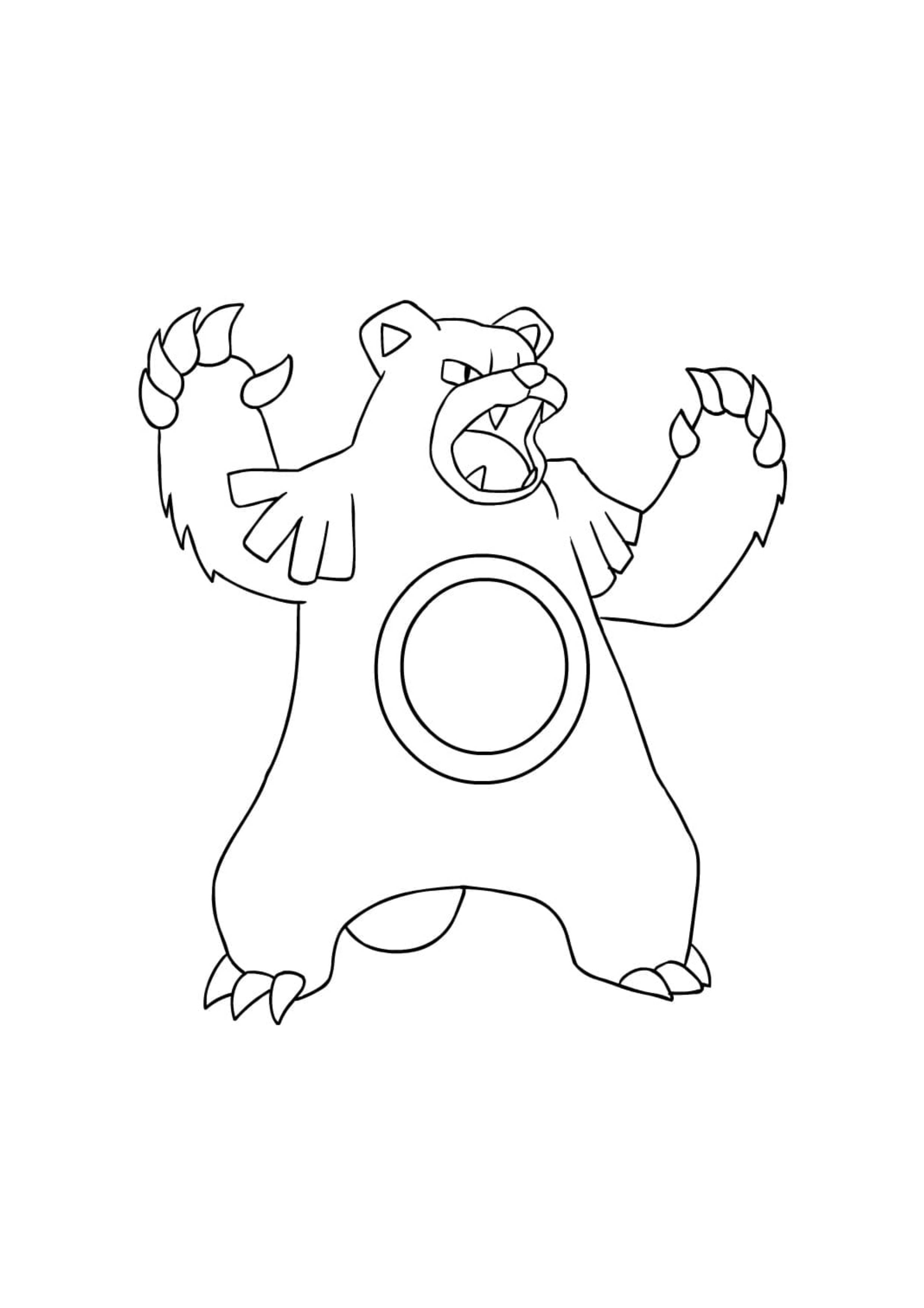 Ursaring coloring page (A4) to print