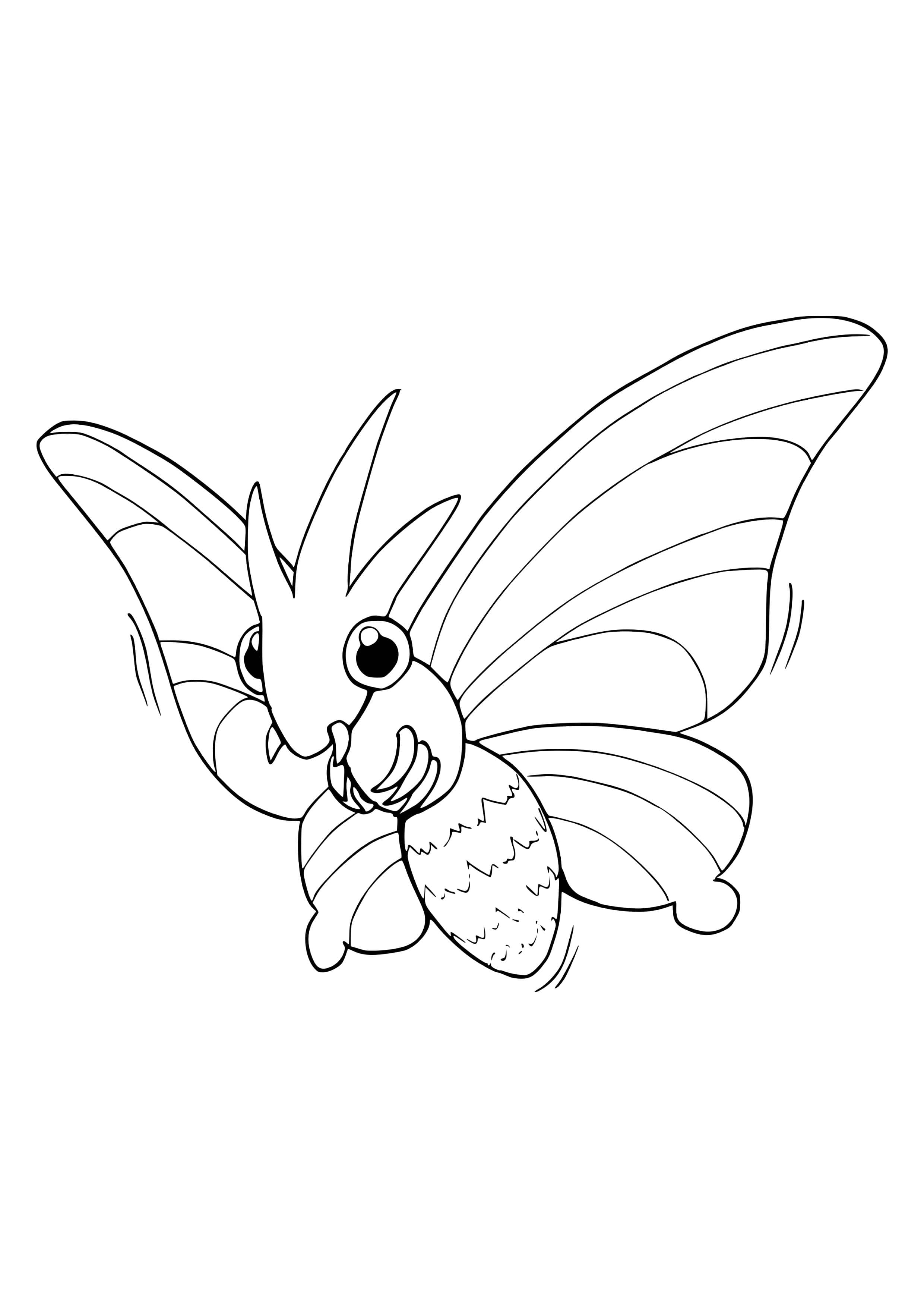 Venomoth coloring page (A4) to print