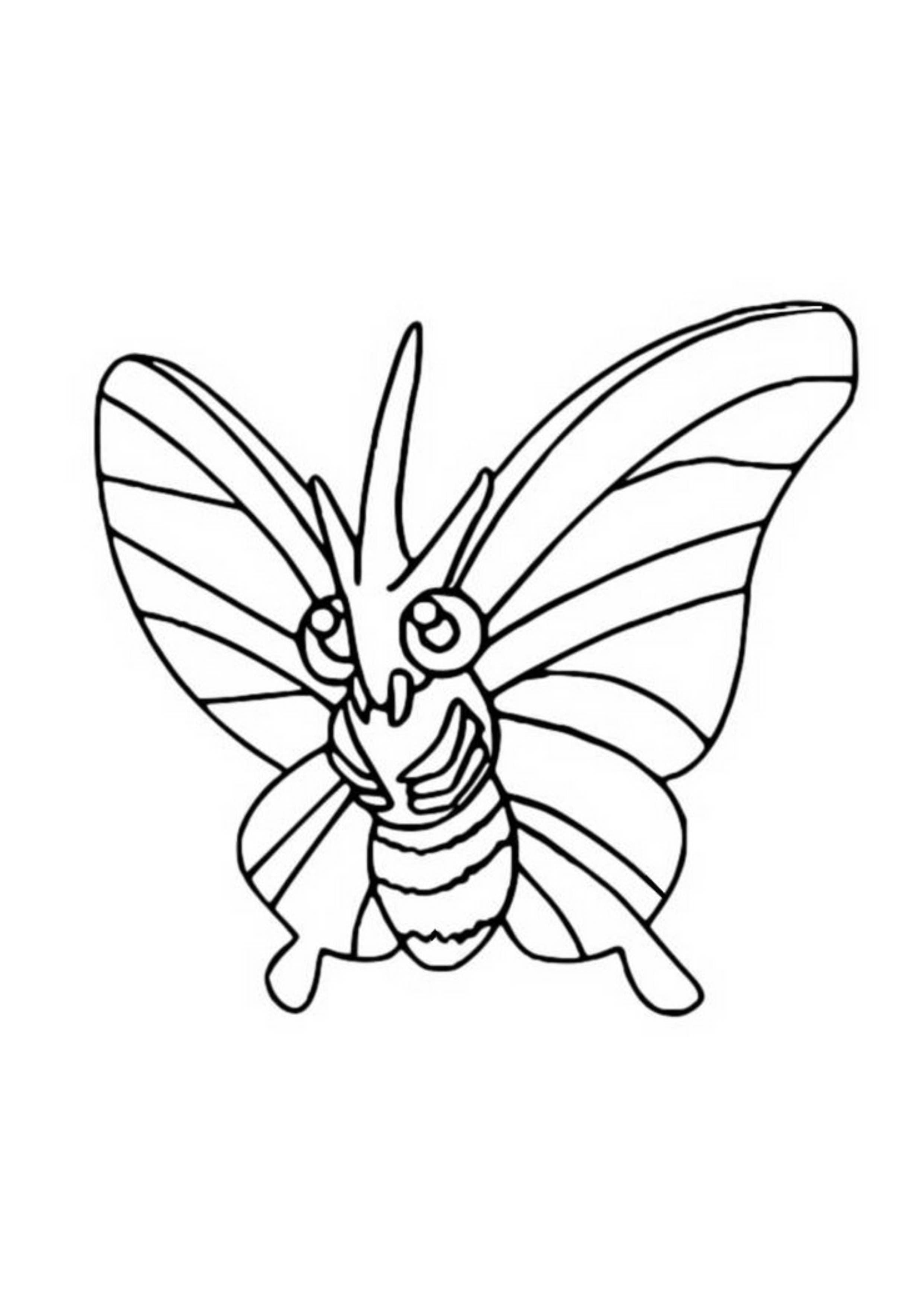 Venomoth coloring page (A4) to print