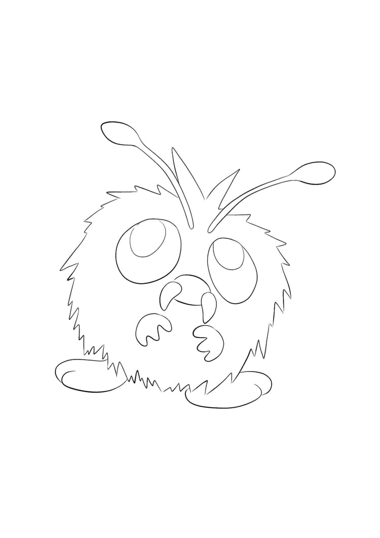 Venonat coloring page (A4) to print