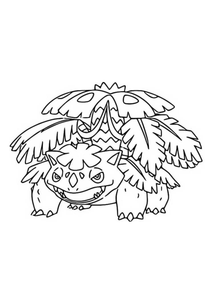 Venusaur coloring page (A4) to print
