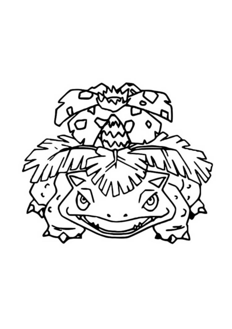 Venusaur coloring page (A4) to print