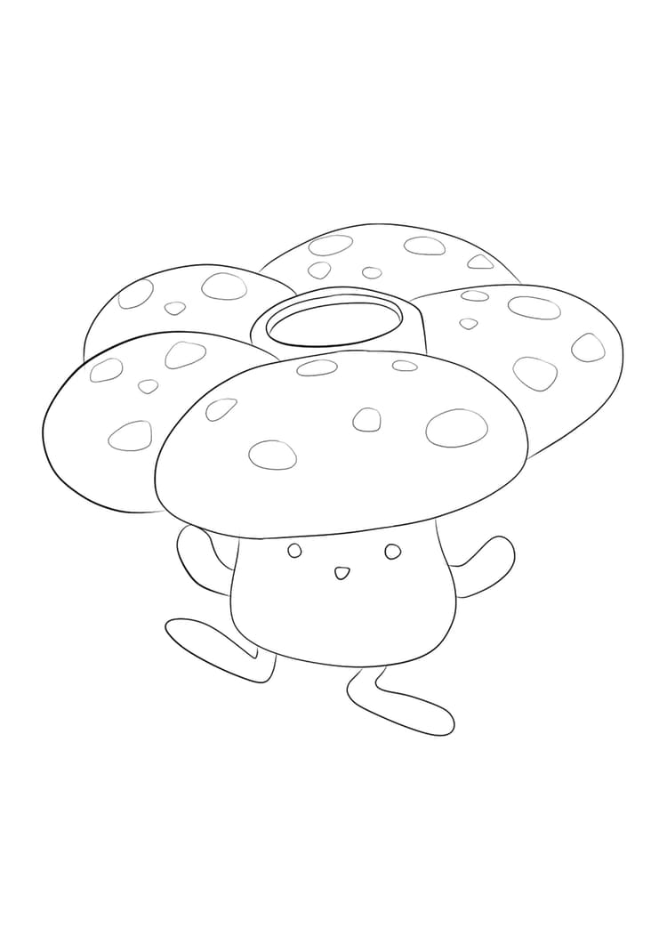 Vileplume coloring page (A4) to print