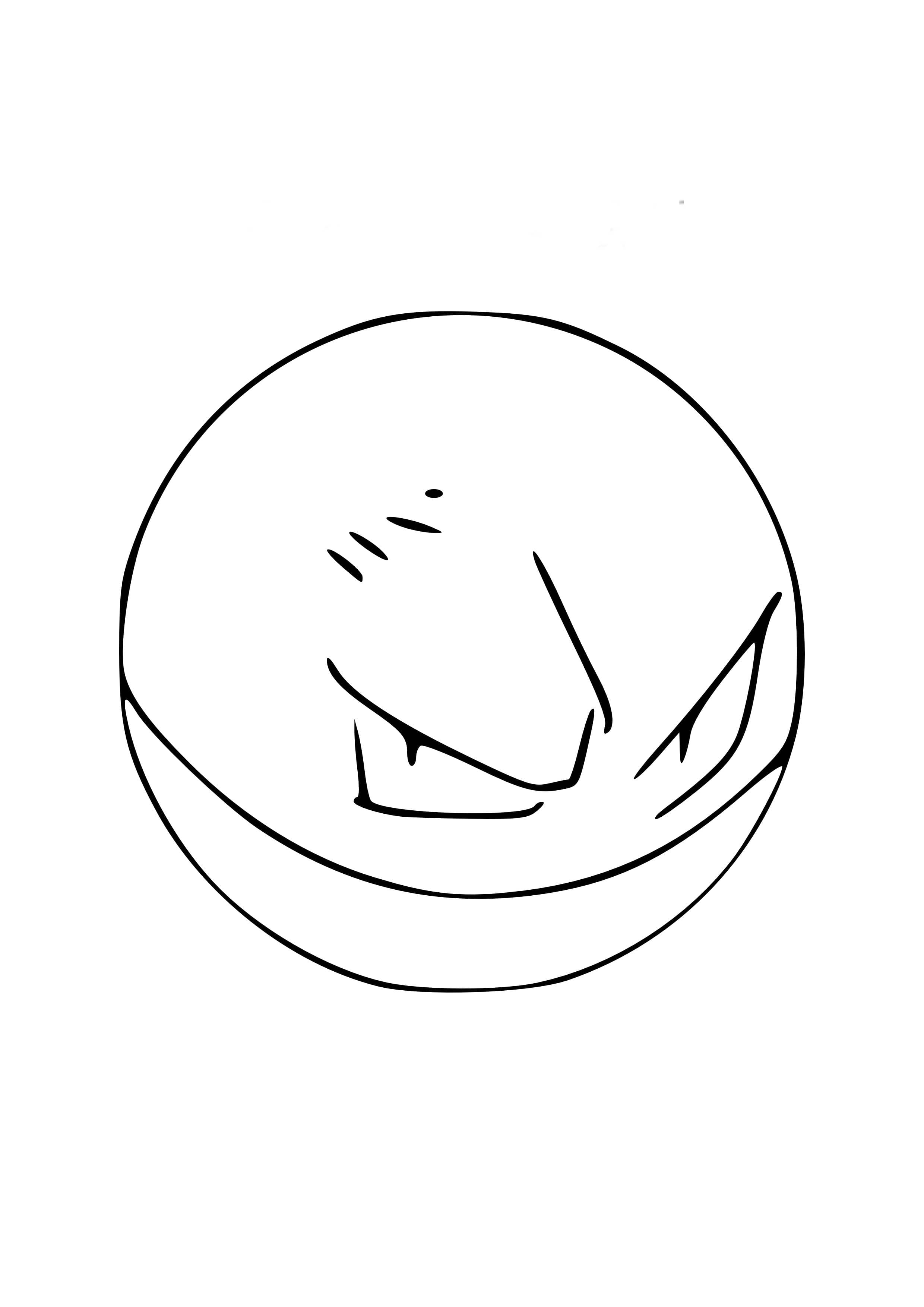 Voltorb coloring page (A4) to print