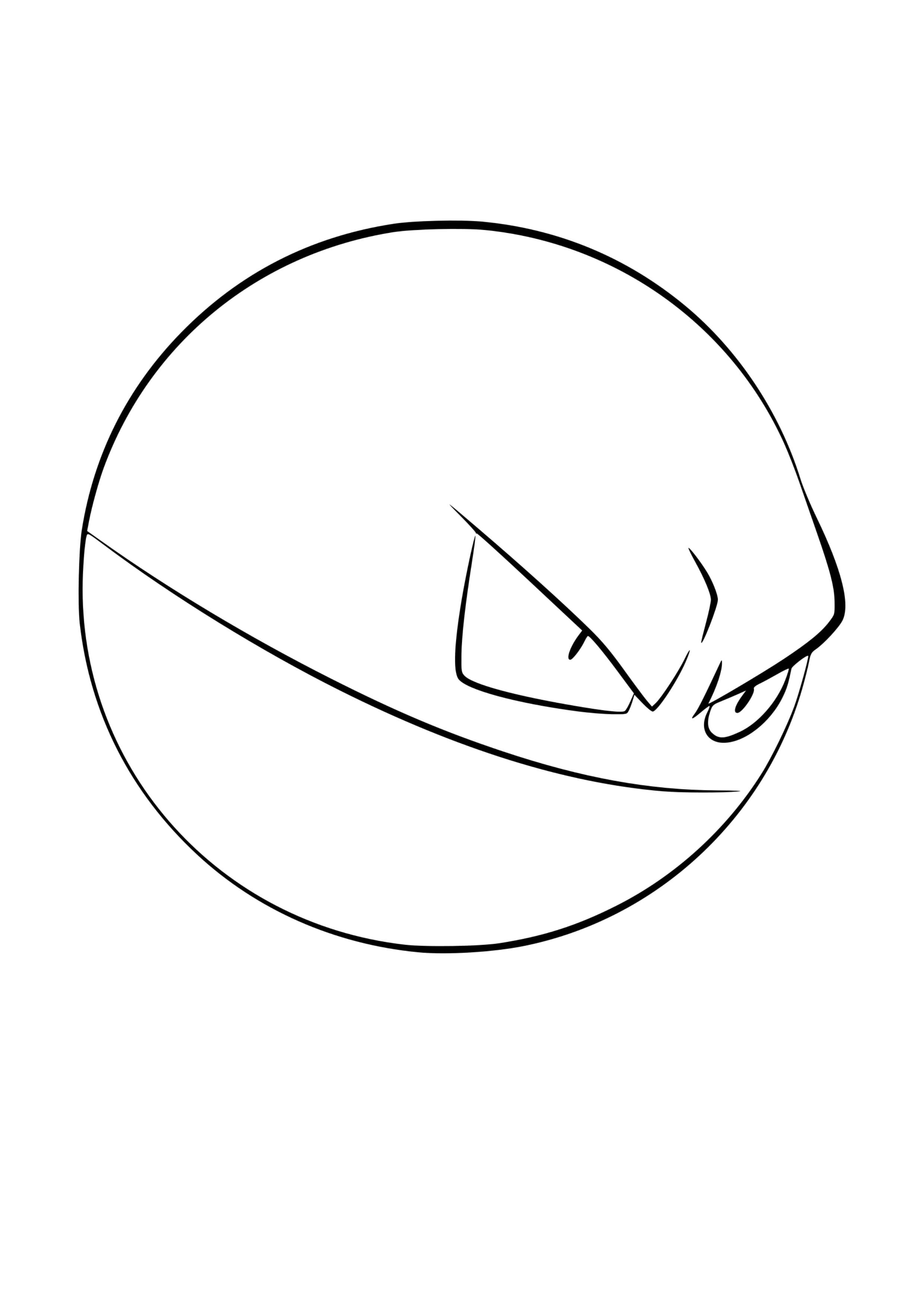 Voltorb coloring page (A4) to print