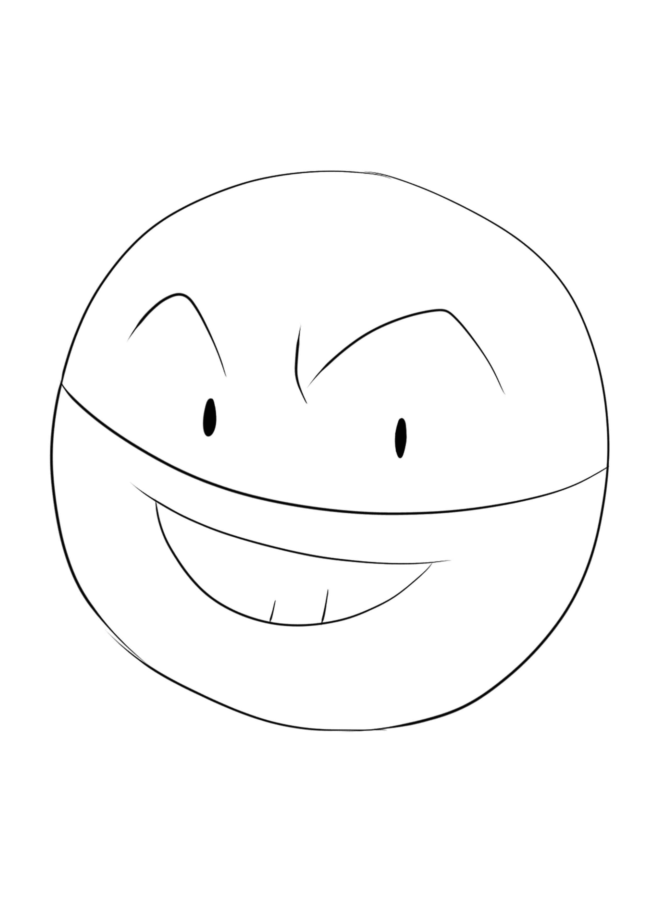 Voltorb coloring page (A4) to print