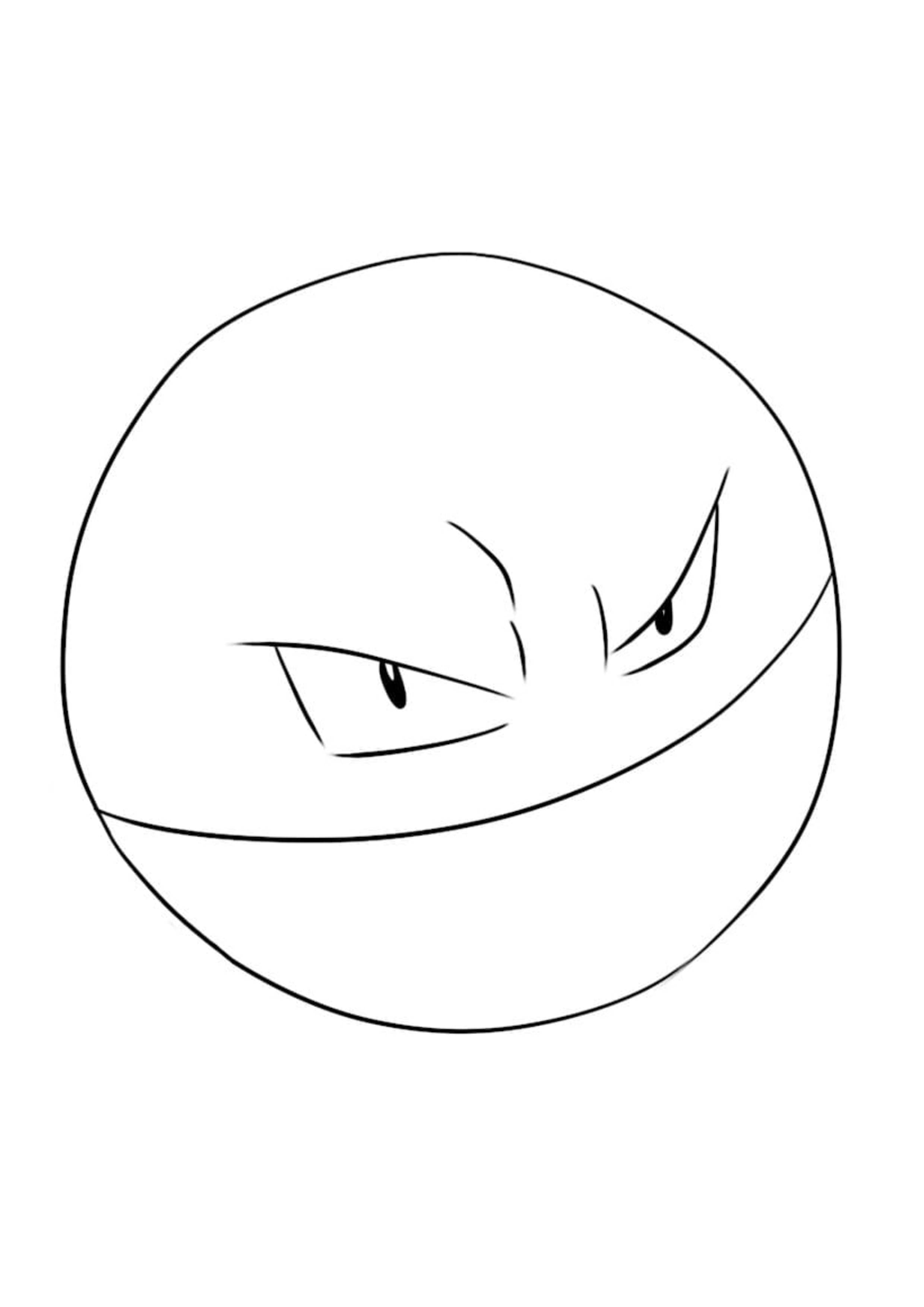 Voltorb coloring page (A4) to print