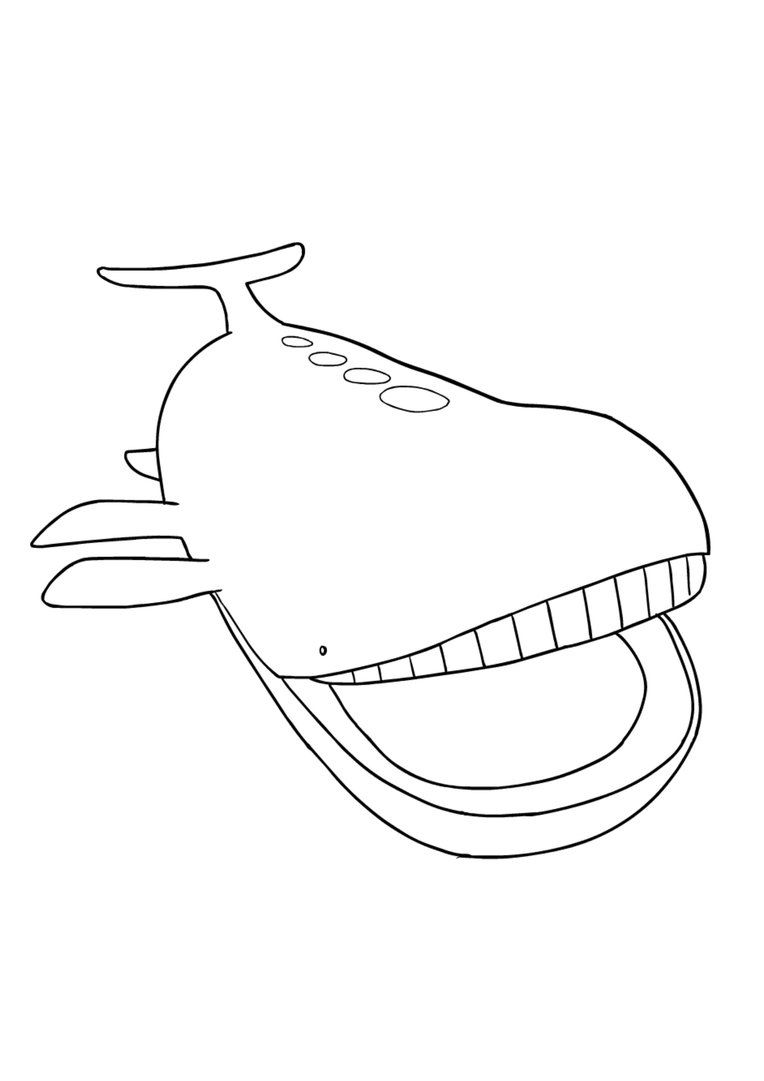 Wailord coloring page (A4) to print