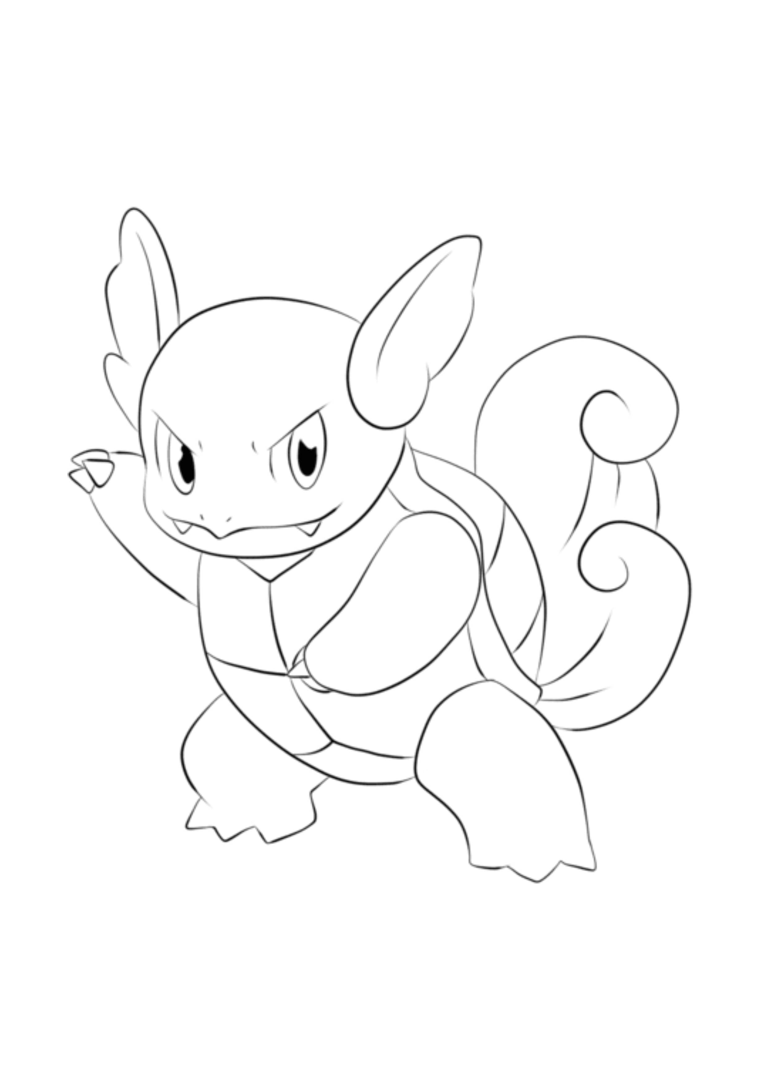 Wartortle coloring page (A4) to print