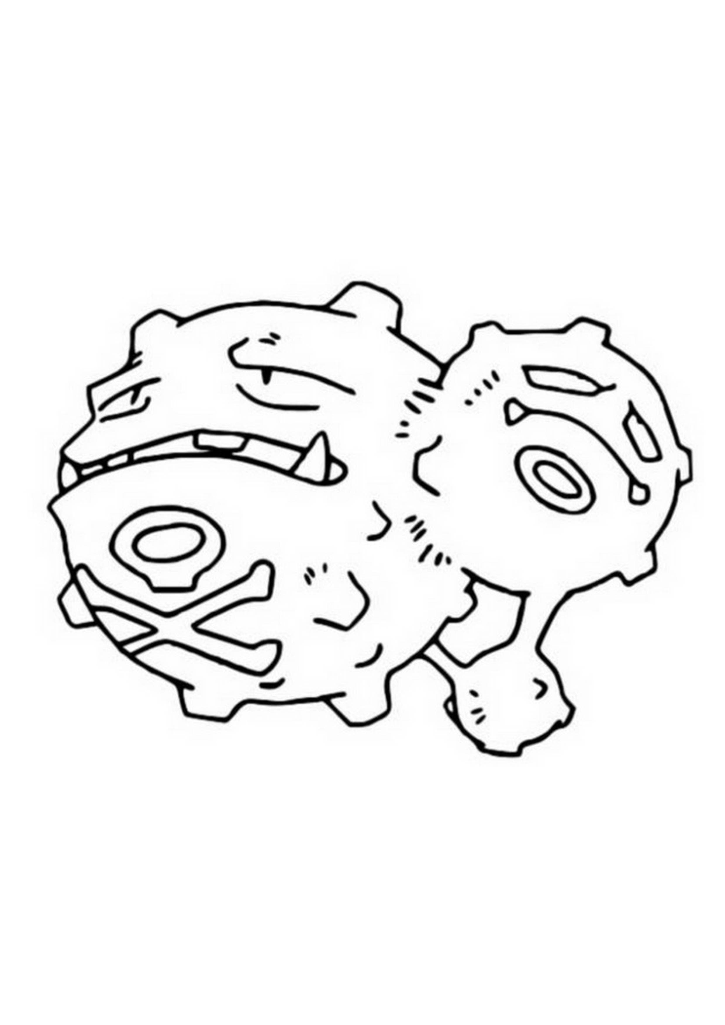 Weezing coloring page (A4) to print