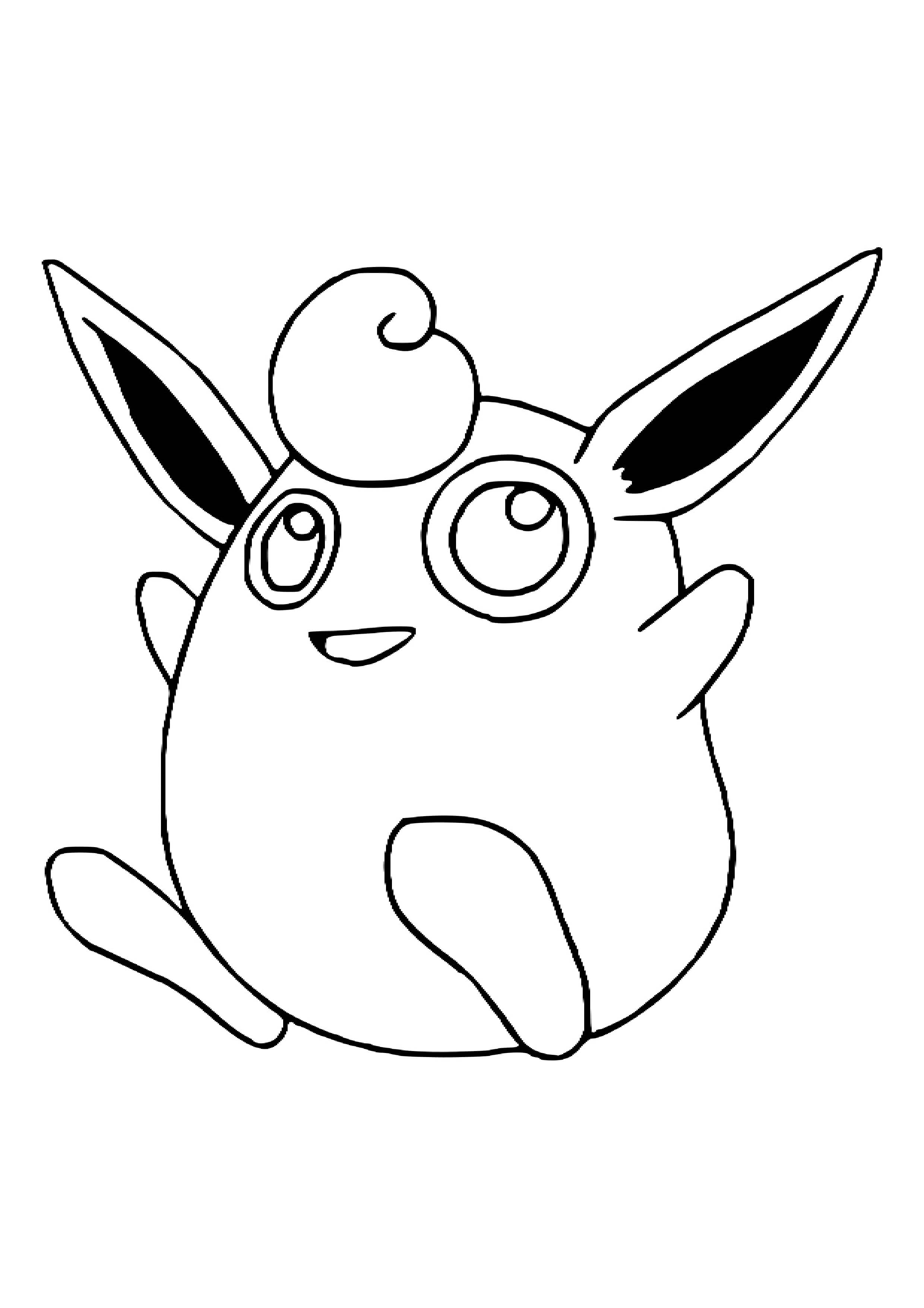 Wigglytuff coloring page (A4) to print