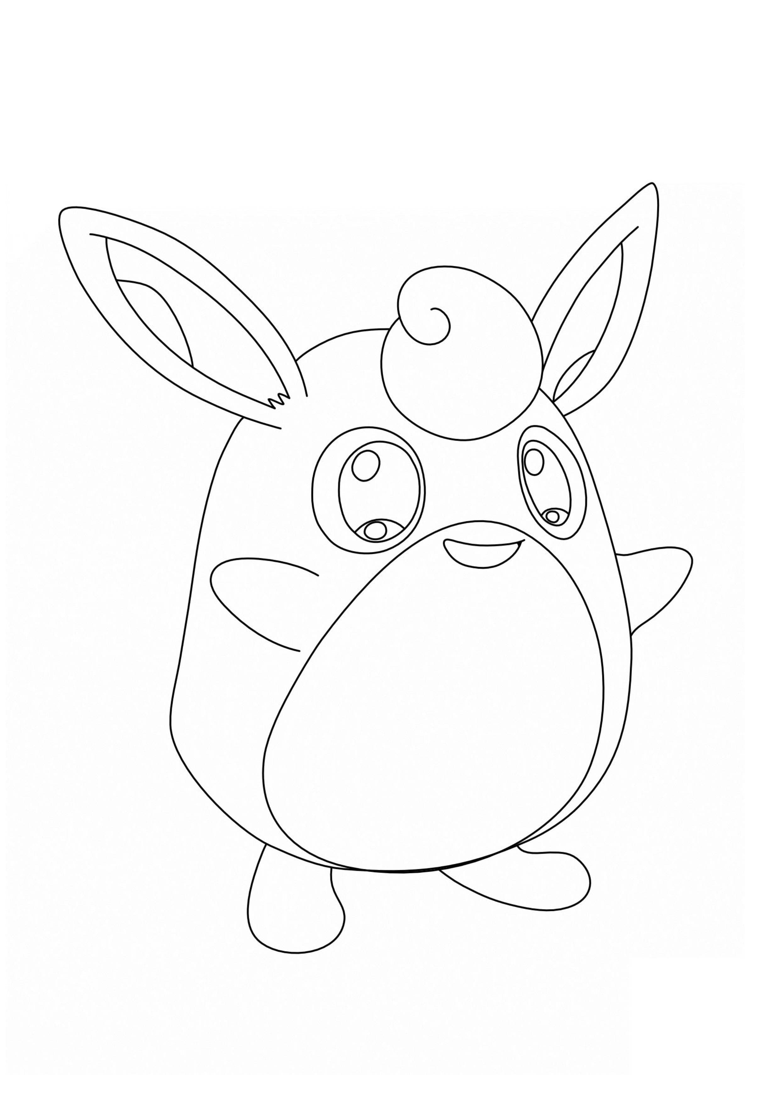 Wigglytuff coloring page (A4) to print