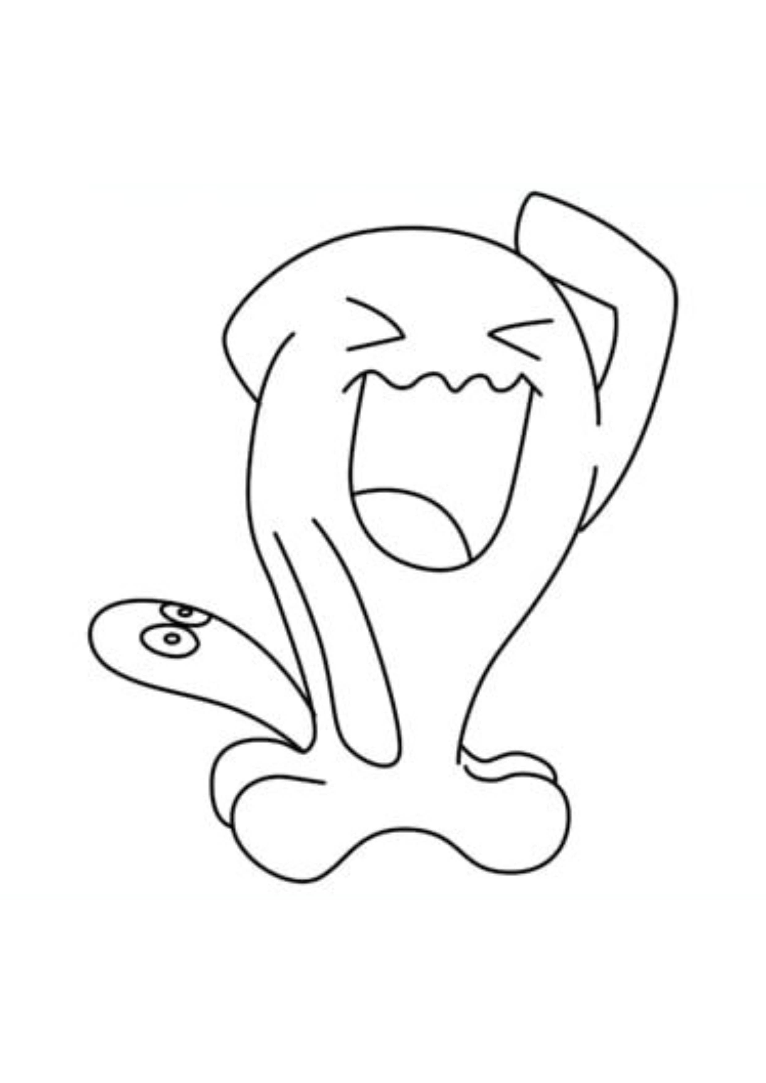 Wobbuffet coloring page (A4) to print