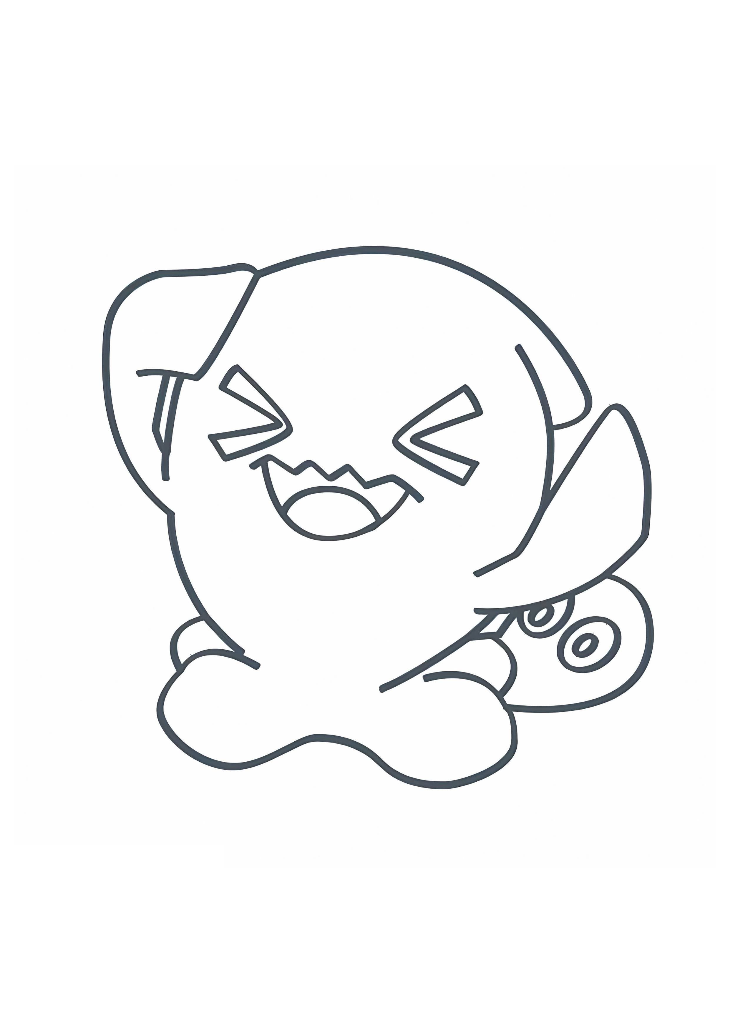 Wobbuffet coloring page (A4) to print