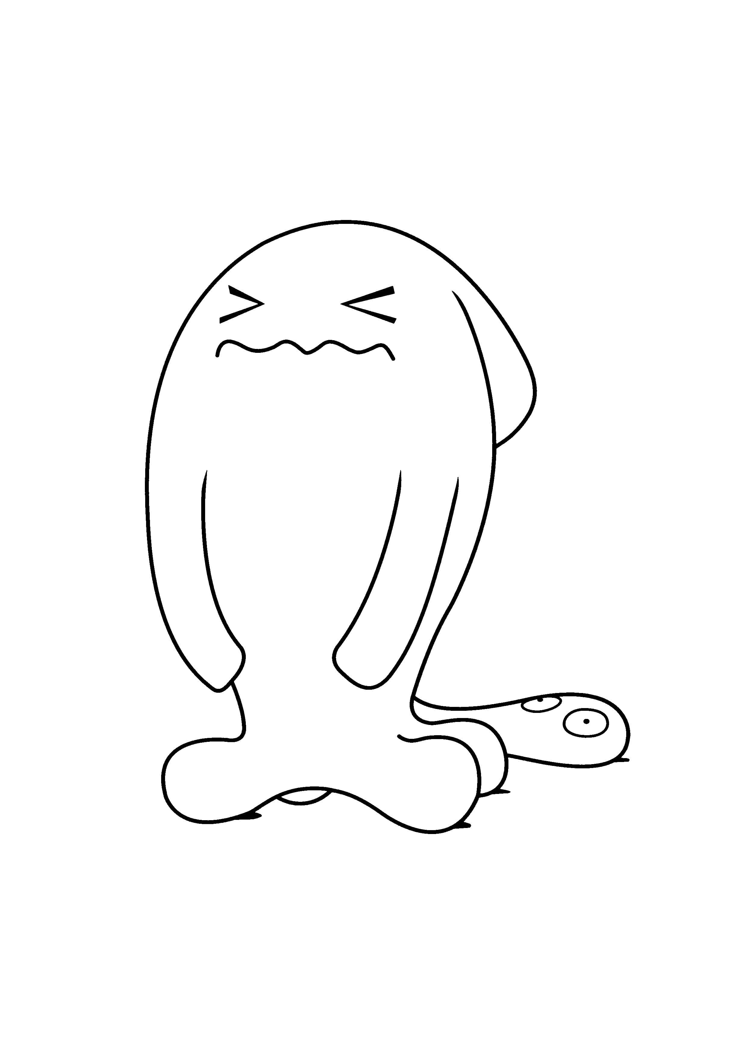 Wobbuffet coloring page (A4) to print