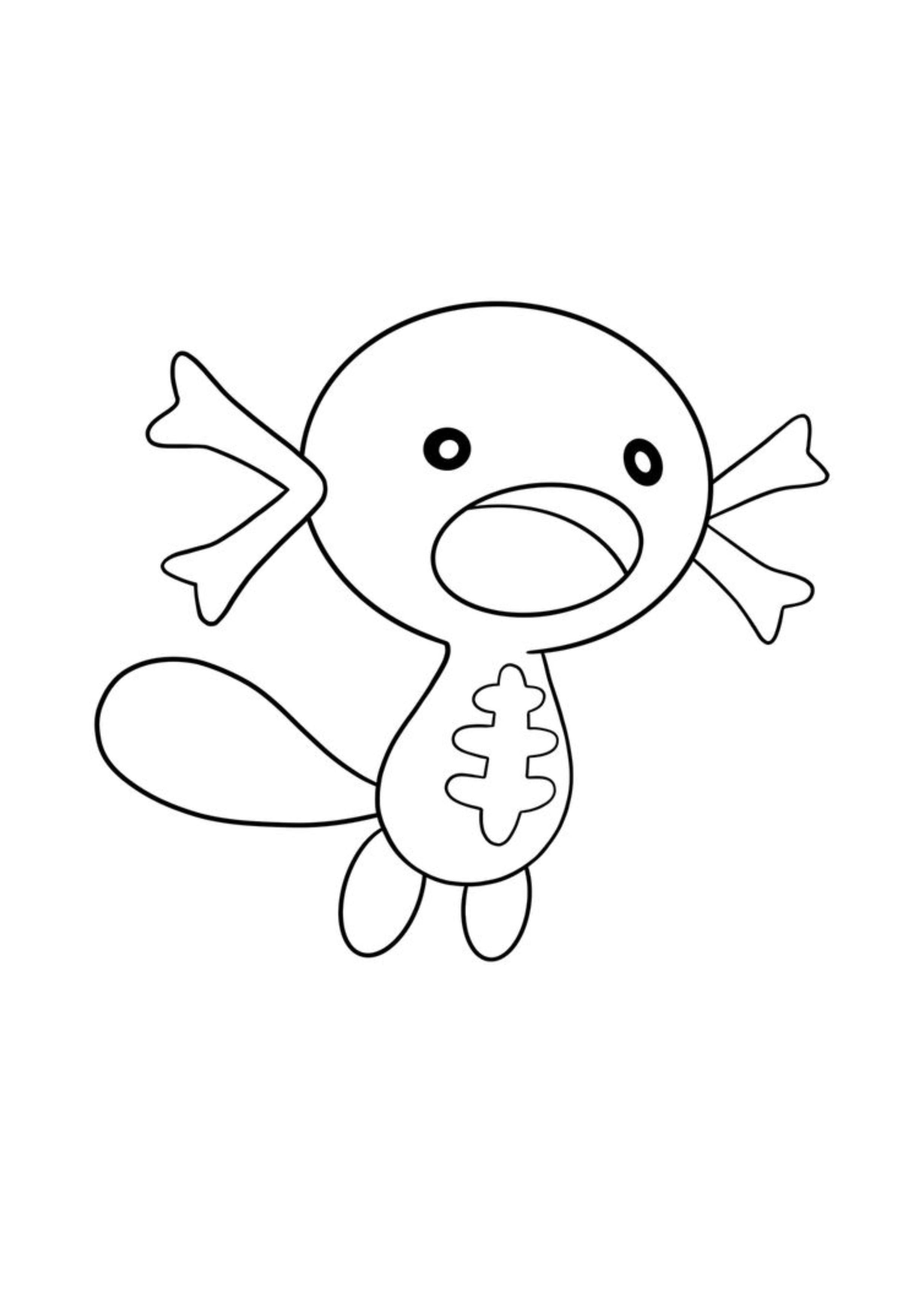 Wooper coloring page (A4) to print