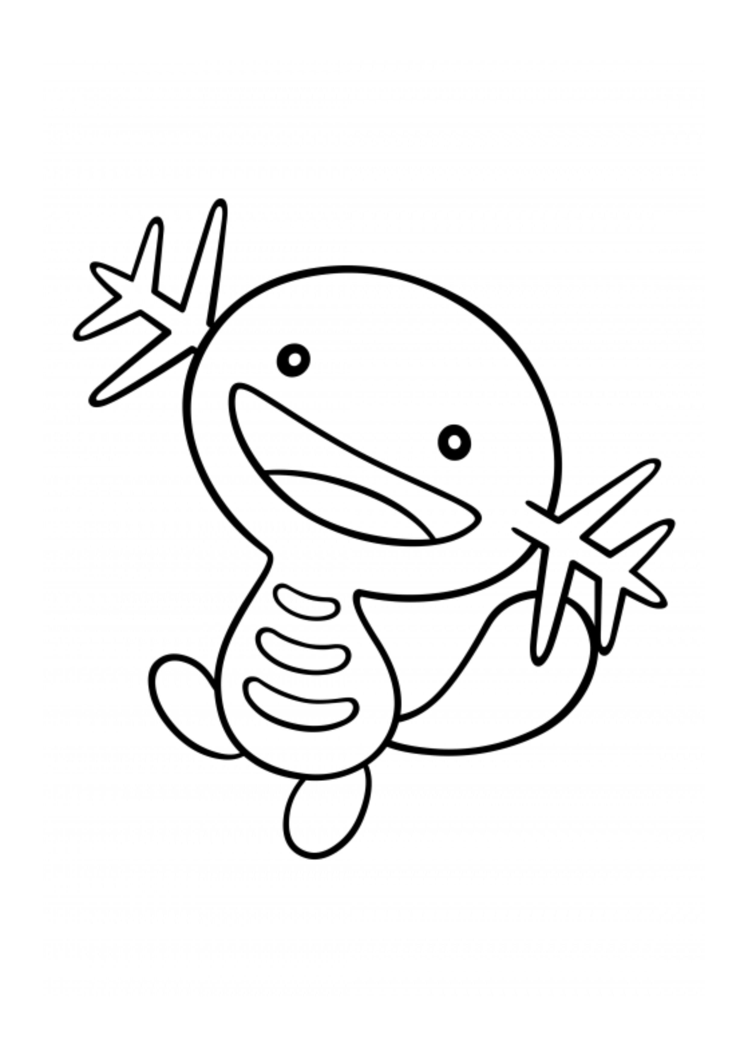 Wooper coloring page (A4) to print