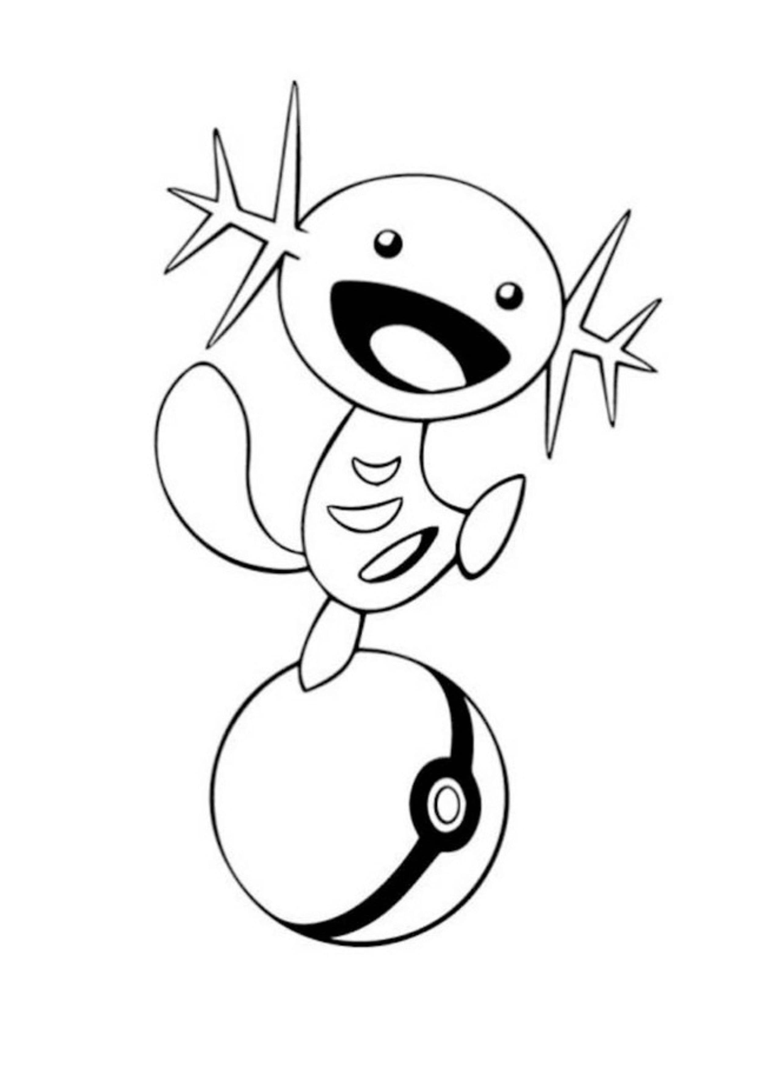 Wooper coloring page (A4) to print