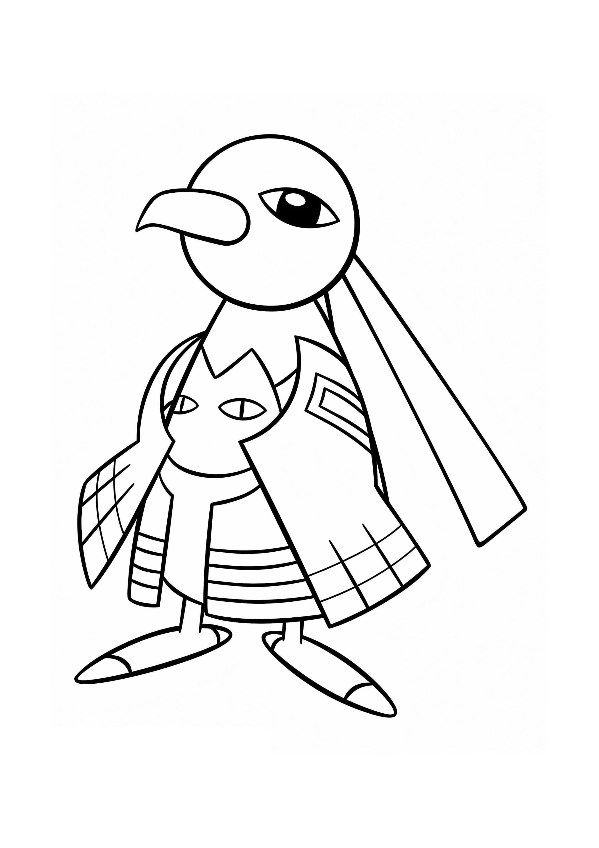 Xatu coloring page (A4) to print