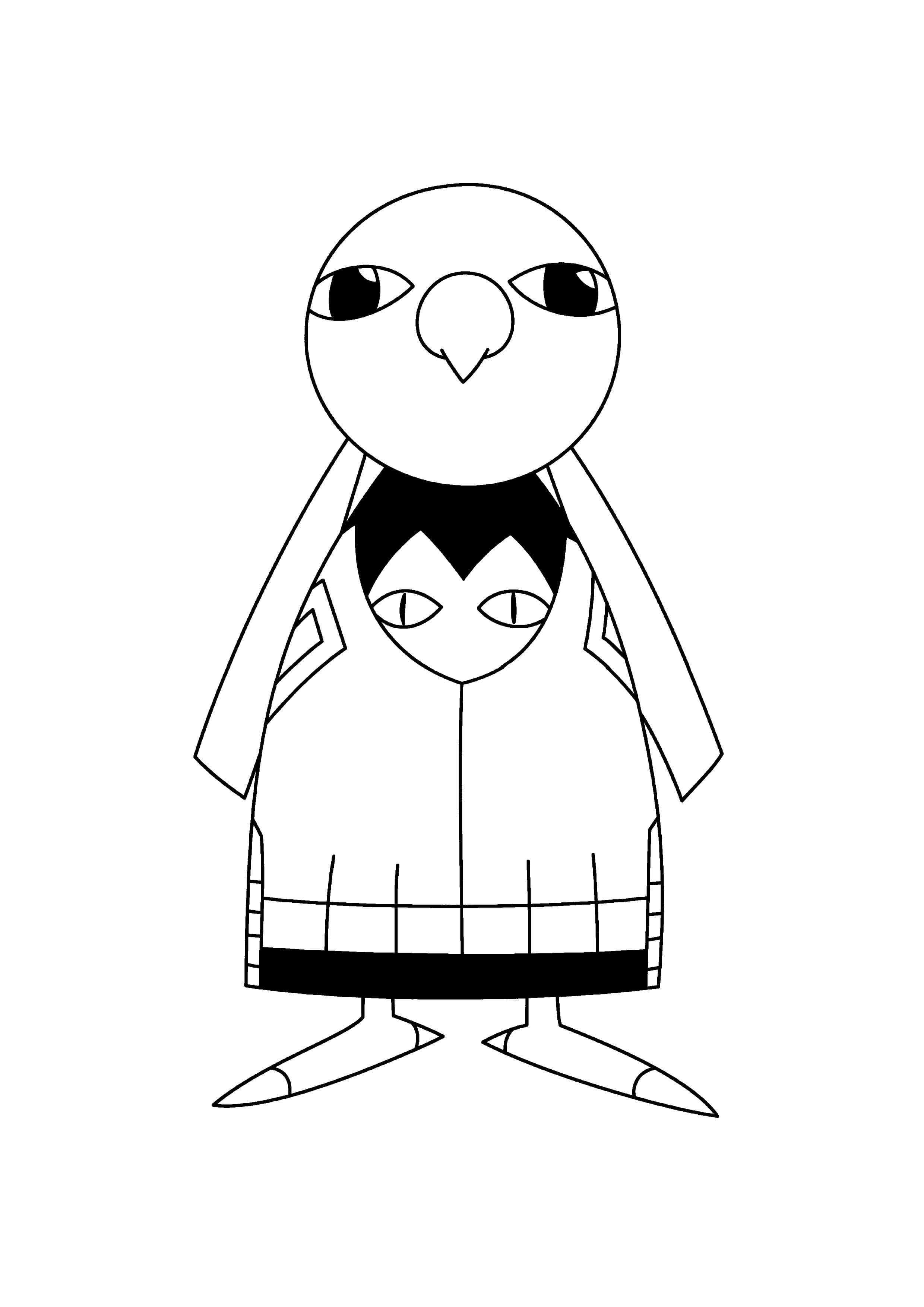 Xatu coloring page (A4) to print