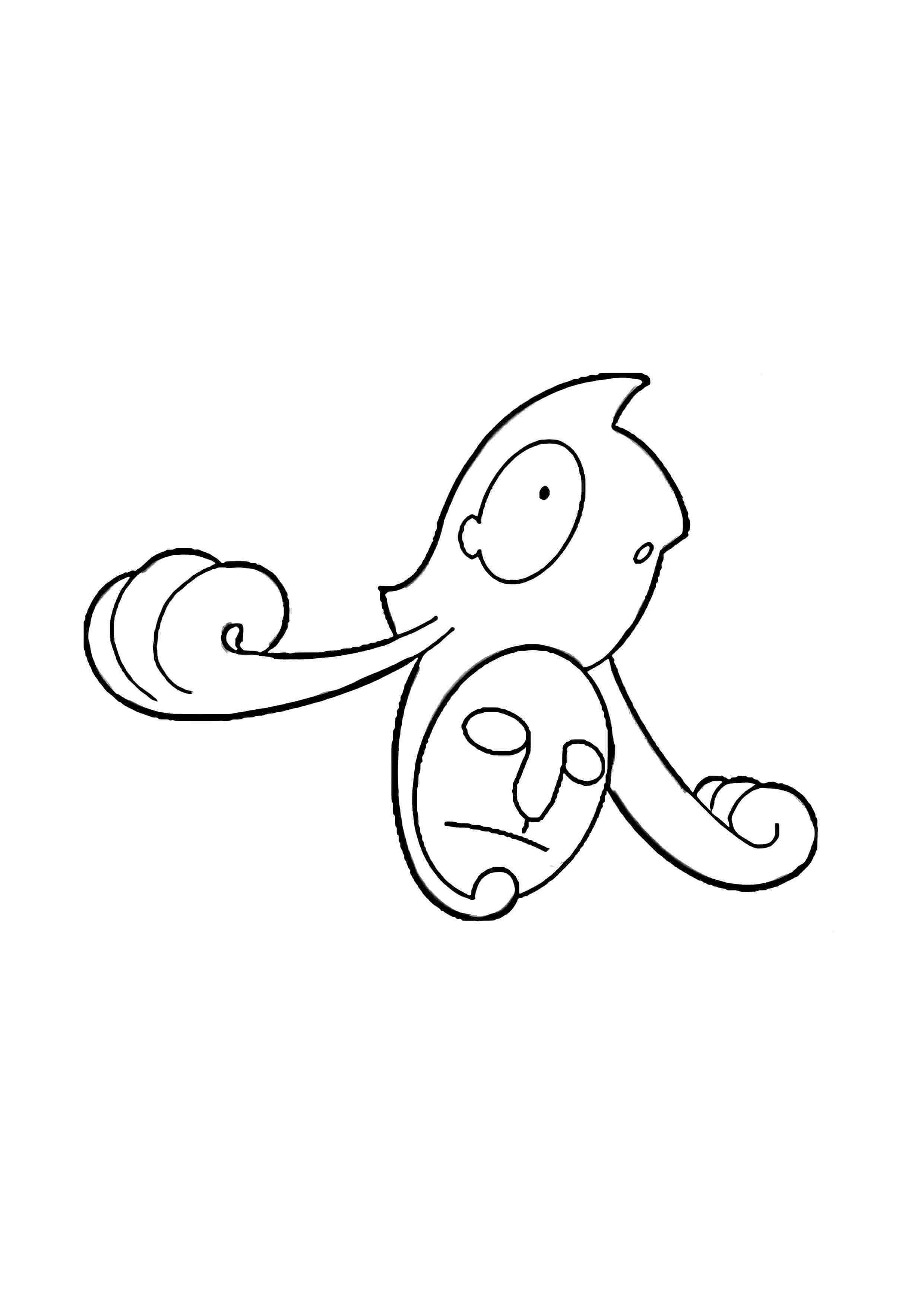 Yamask coloring page (A4) to print