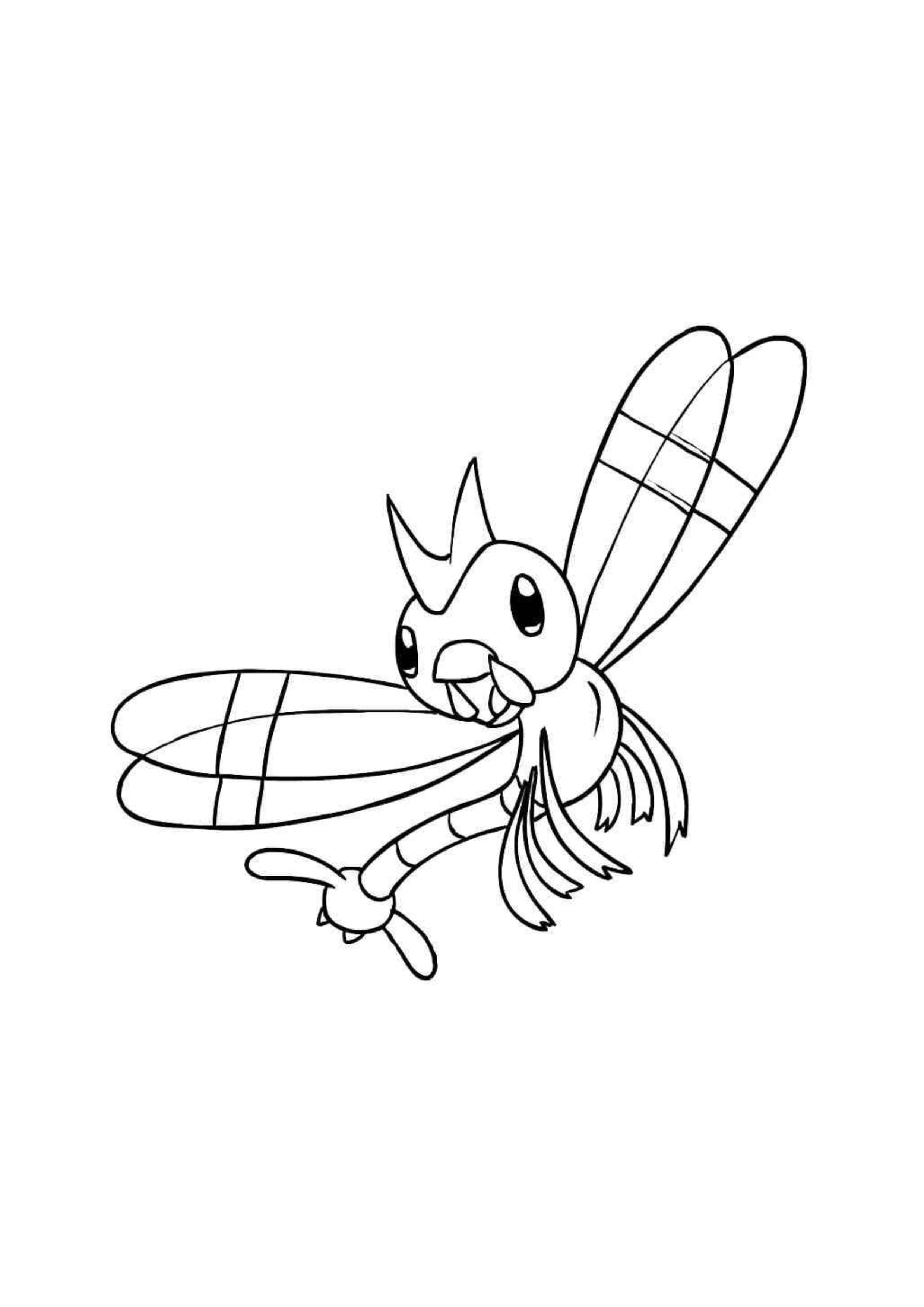 Yanma coloring page (A4) to print