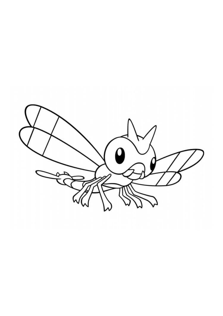 Yanma coloring page (A4) to print