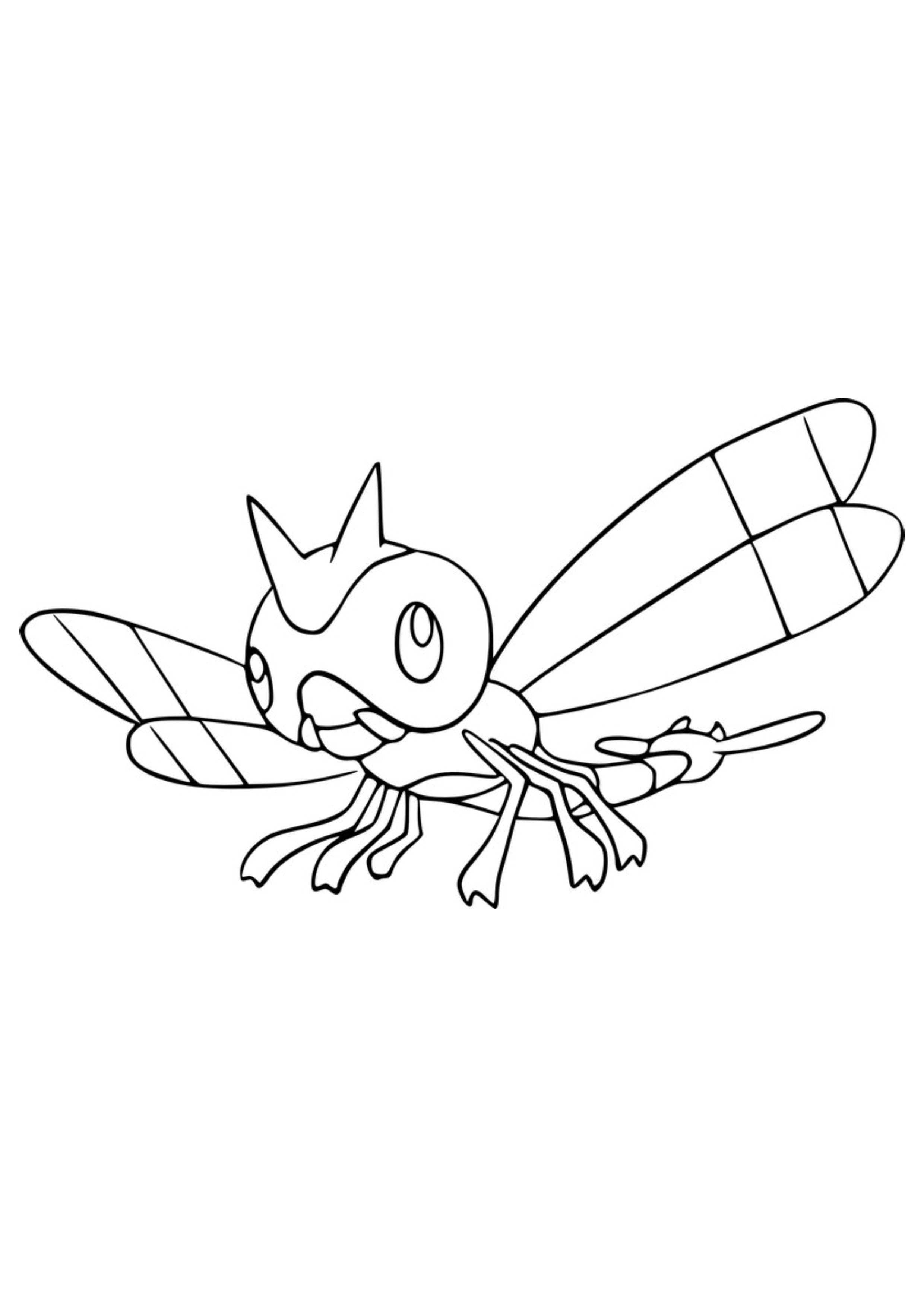 Yanma coloring page (A4) to print