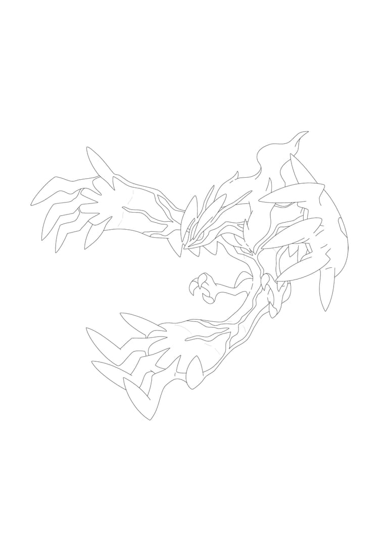 Yveltal coloring page (A4) to print