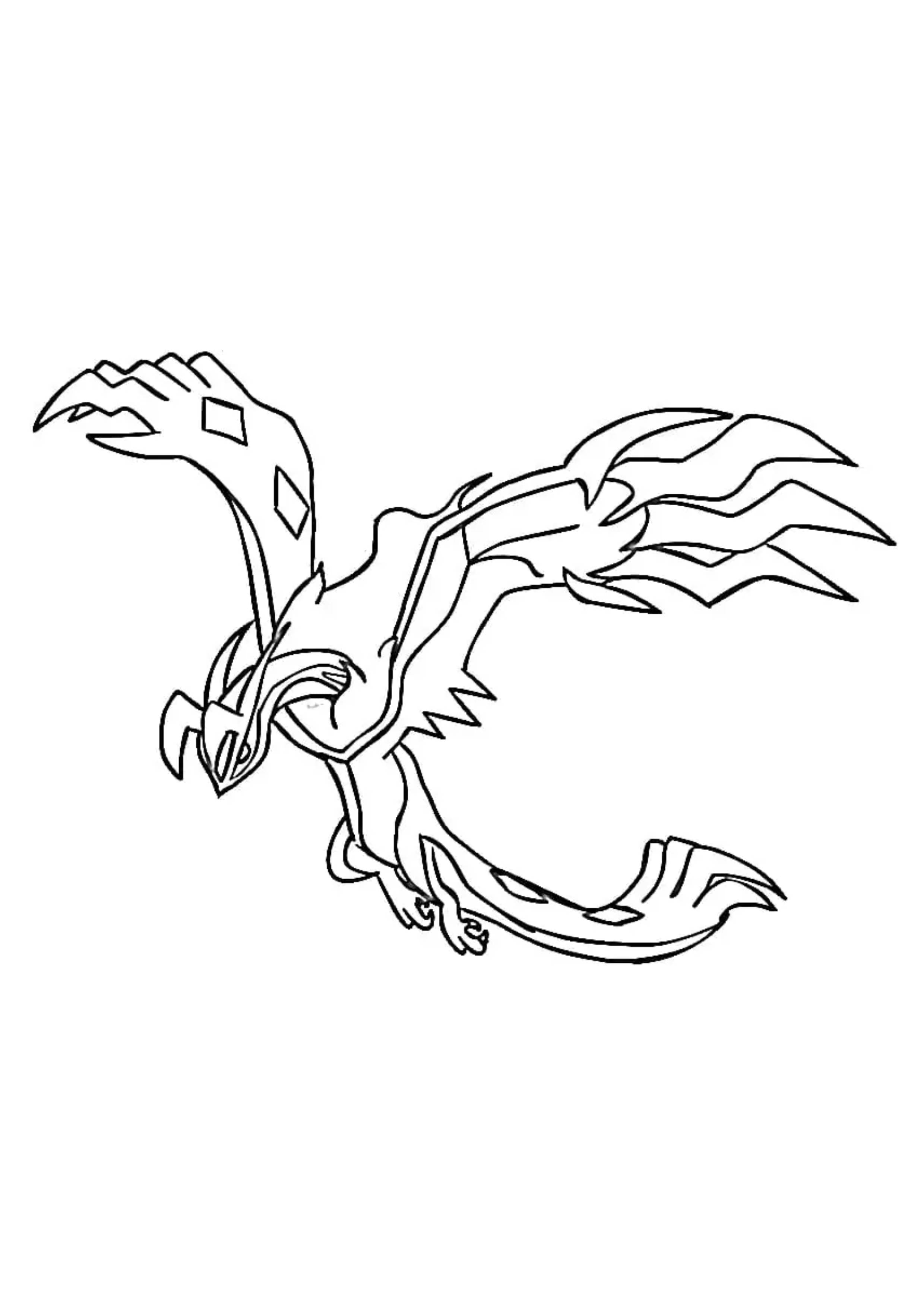 Yveltal coloring page (A4) to print