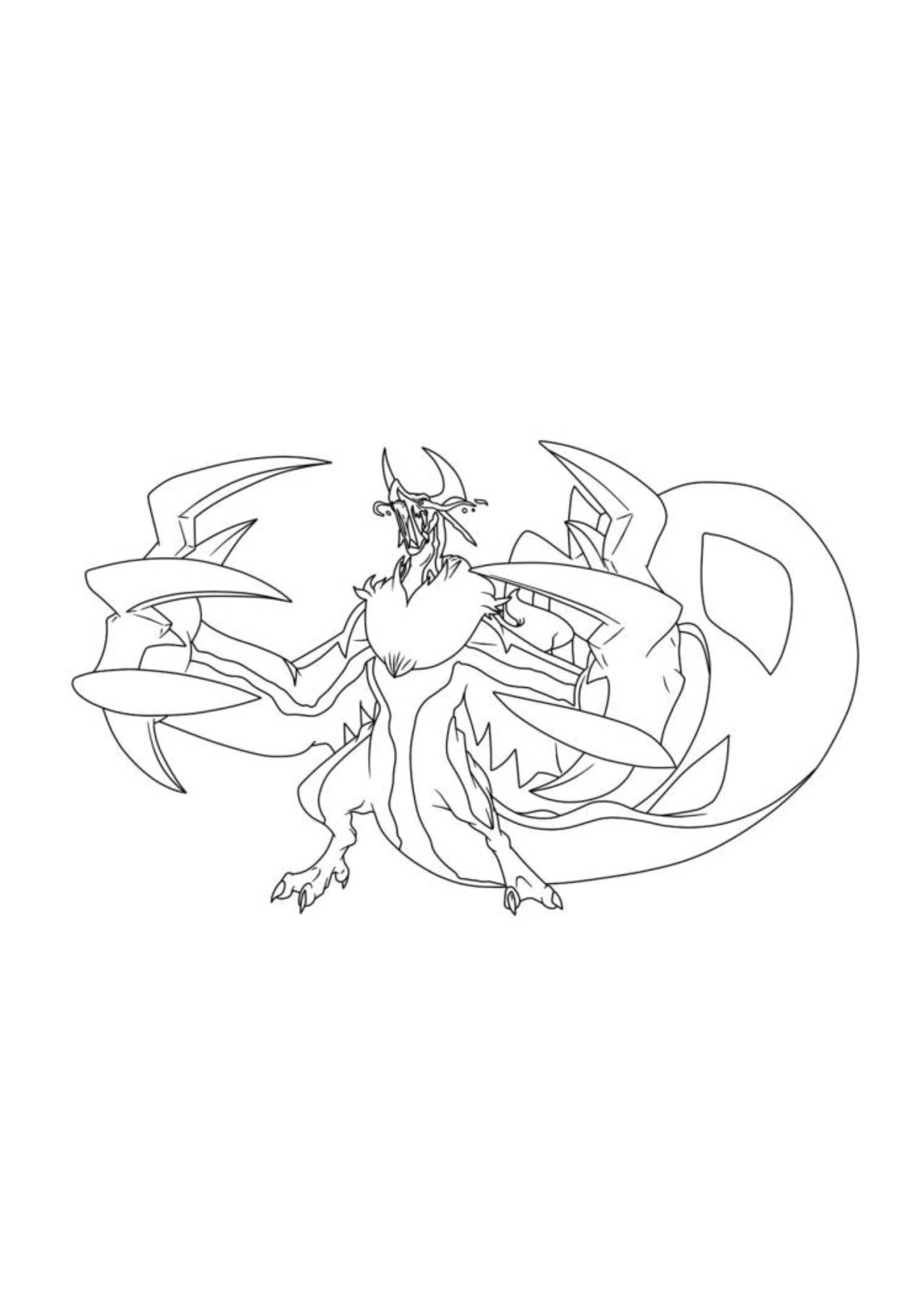 Yveltal coloring page (A4) to print
