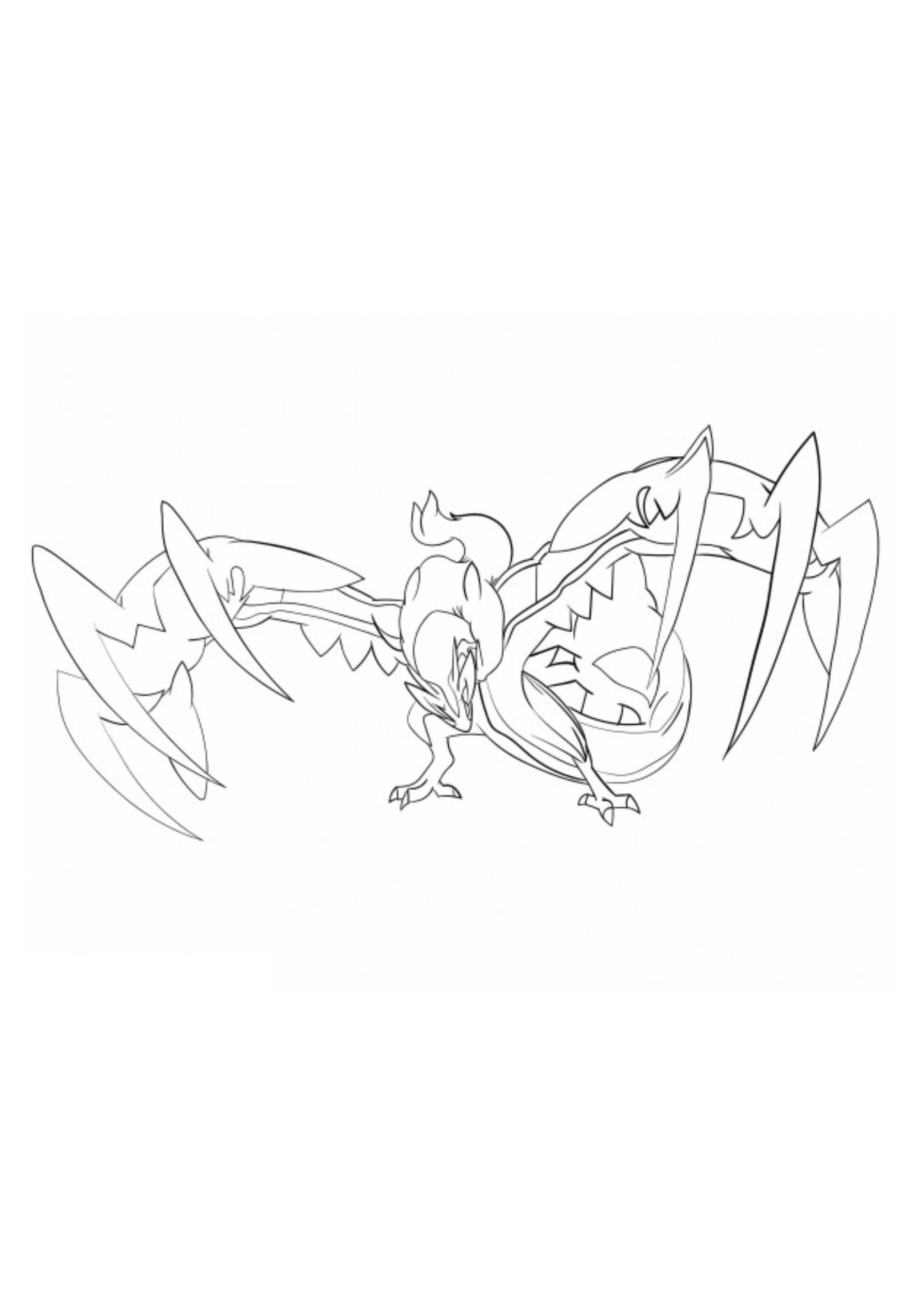 Yveltal coloring page (A4) to print
