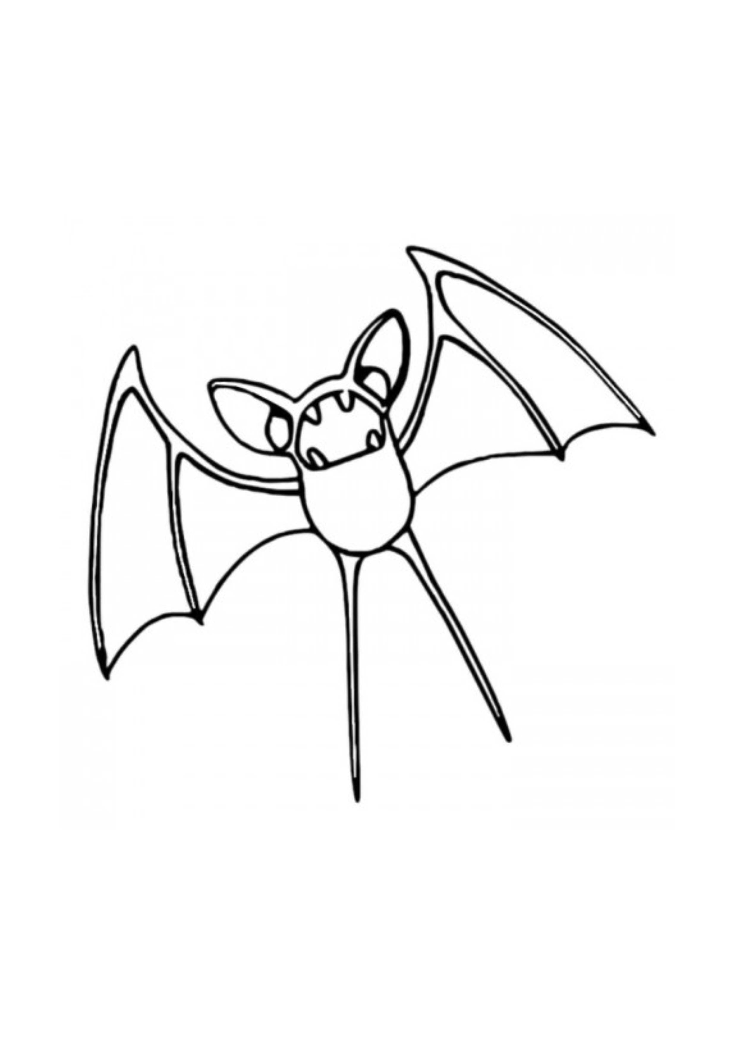 Zubat coloring page (A4) to print